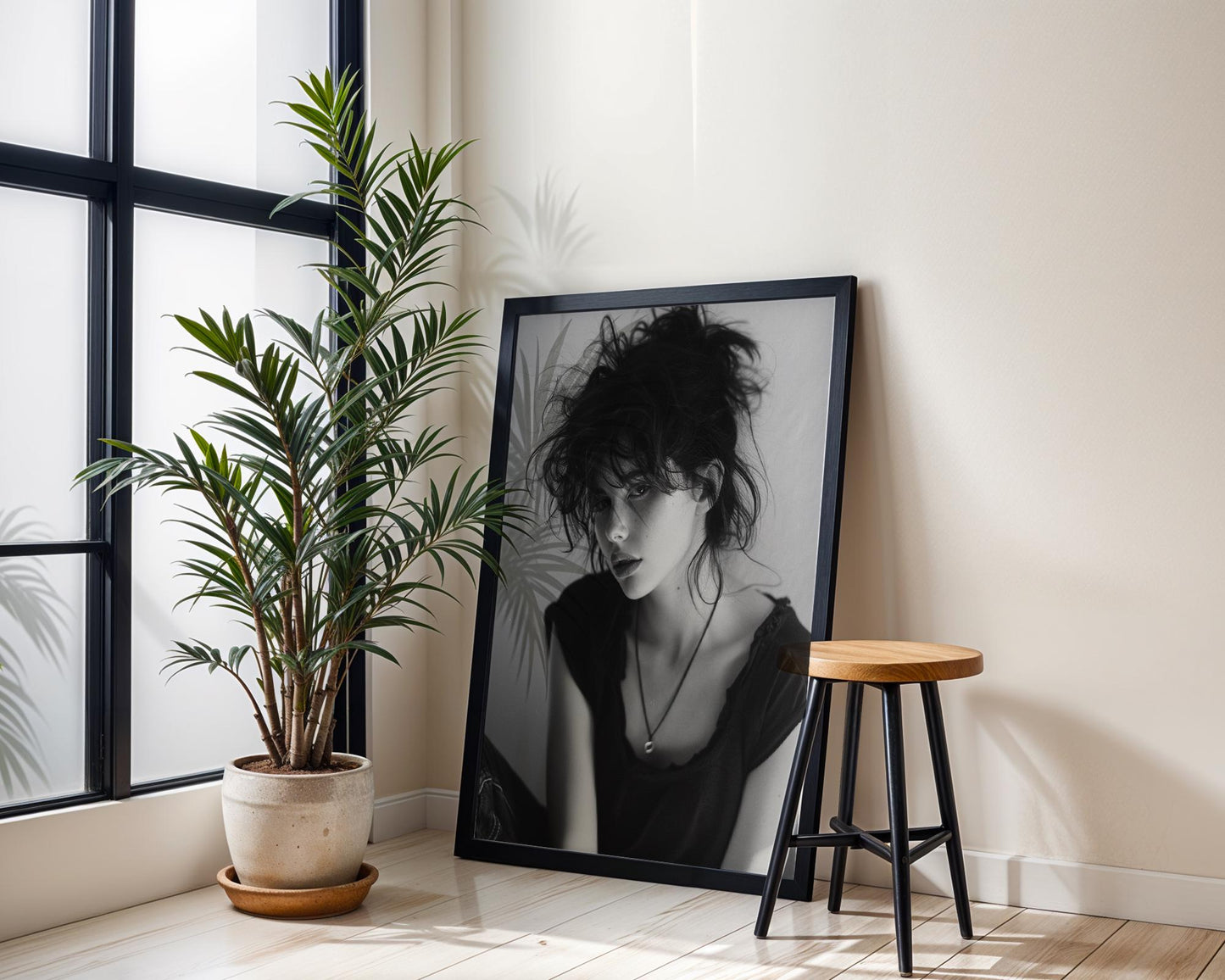 Minimal Wall Art Noir Portrait Print | Black and White Fine Art Photography wall art print, minimalist black and white poster, modern Scandinavian wall decor, Monohaus