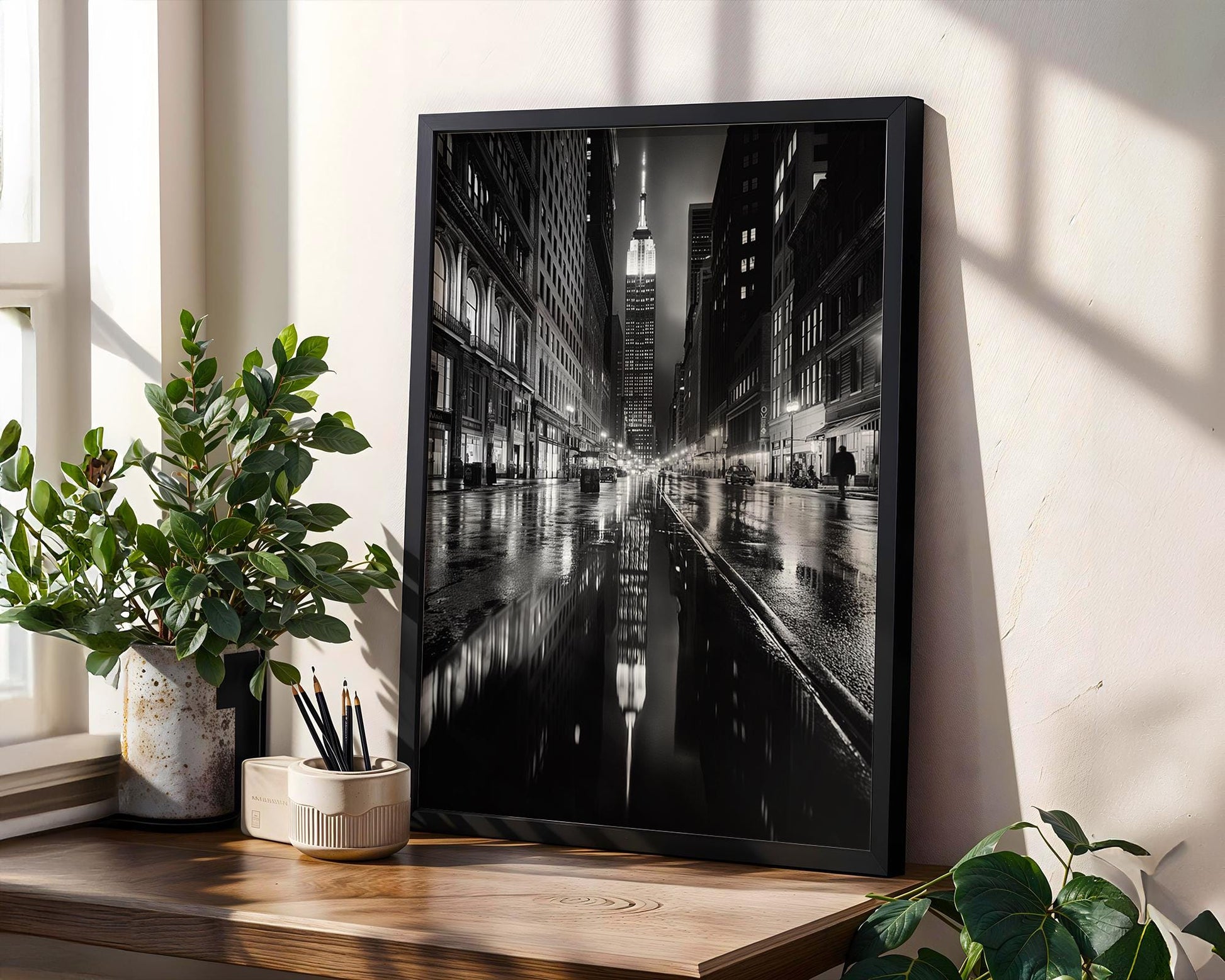 Urban Photography | Empire State Building Print | Black and White Cityscape Photography wall art print, black and white architectural poster, minimalist modern Scandinavian wall decor, Monohaus