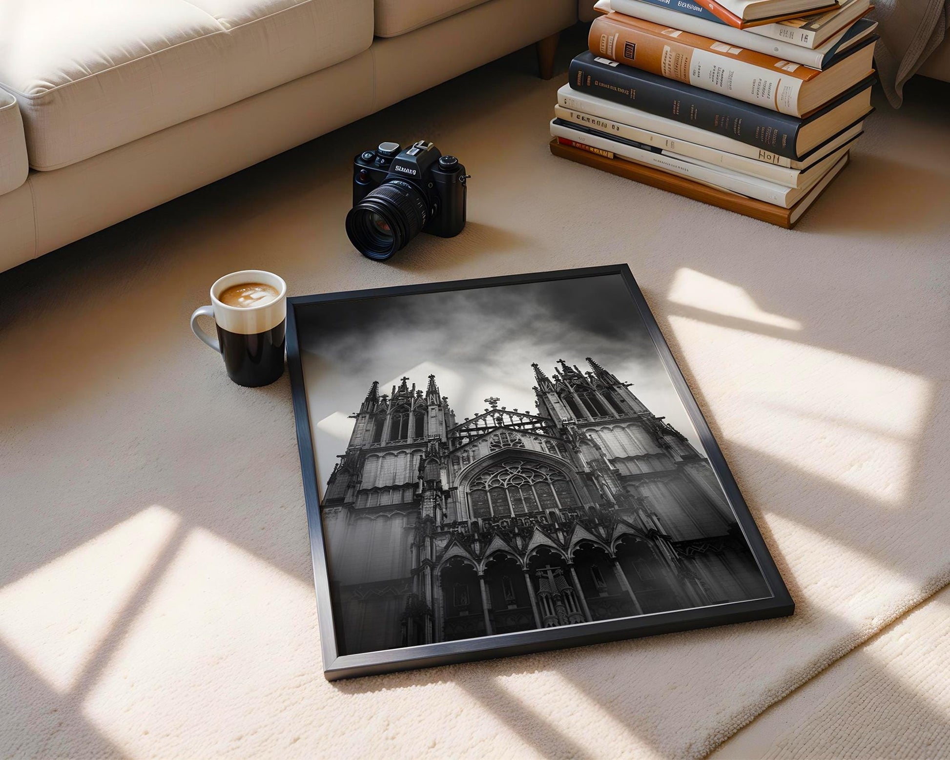 World Landmark | Gothic Cathedral Black and White Photography Print | Europe Architecture Wall Art wall art print, black and white architectural poster, minimalist modern Scandinavian wall decor, Monohaus
