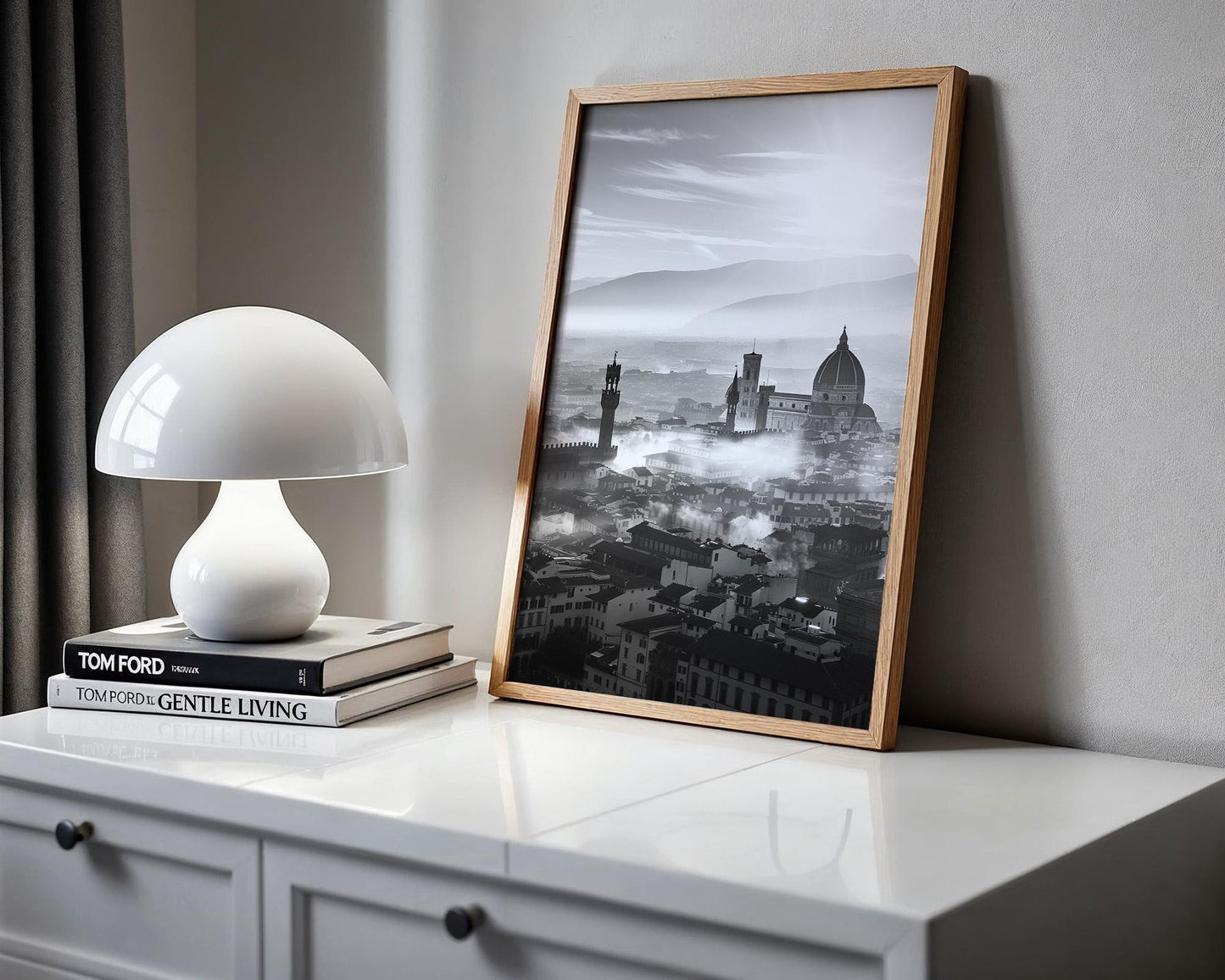 World Landmark | Florence Duomo Print | Black and White Italian Cityscape Photography wall art print, black and white architectural poster, minimalist modern Scandinavian wall decor, Monohaus