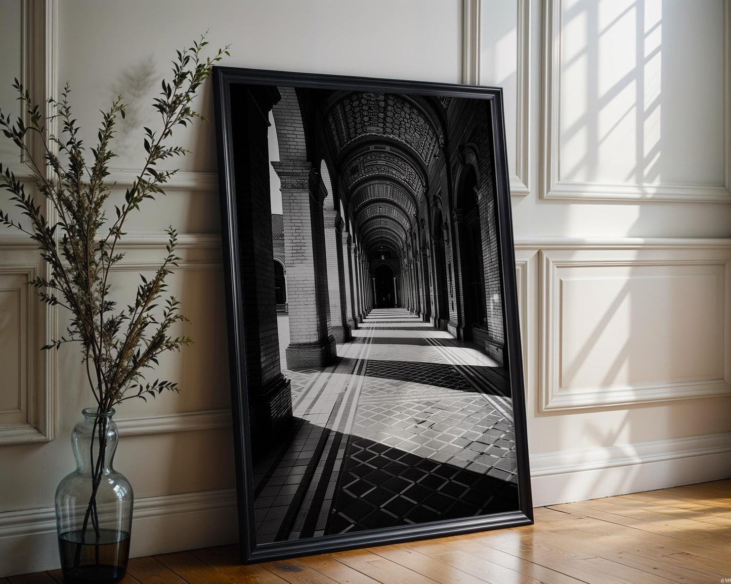 World Landmark | Seville Spain Print | Plaza de España Arched Corridor Poster