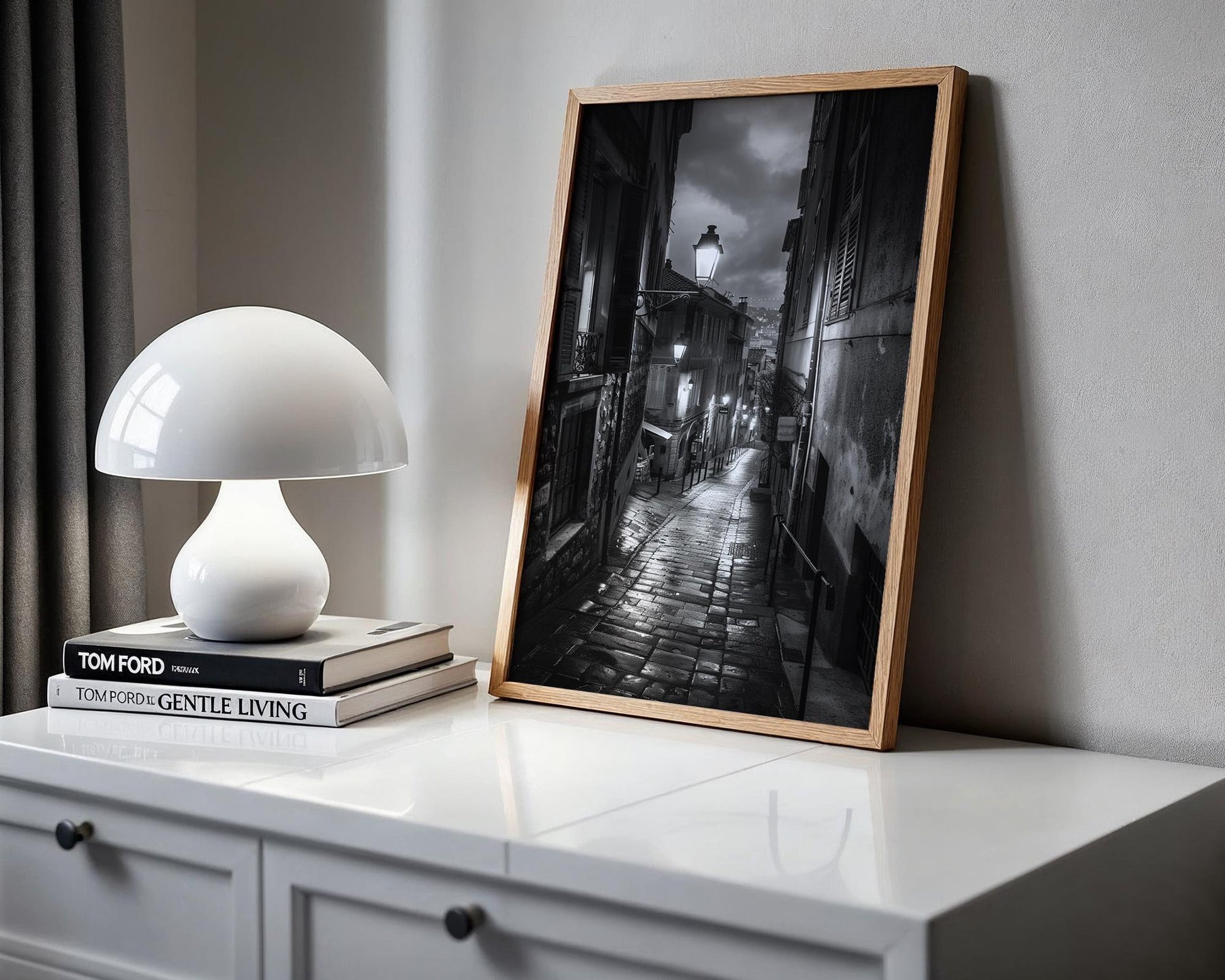 World Landmark | Nice France Print, Black & White Photography, European Street Art black and white photo print, minimalist monochrome wall art poster for modern interiors, Monohaus