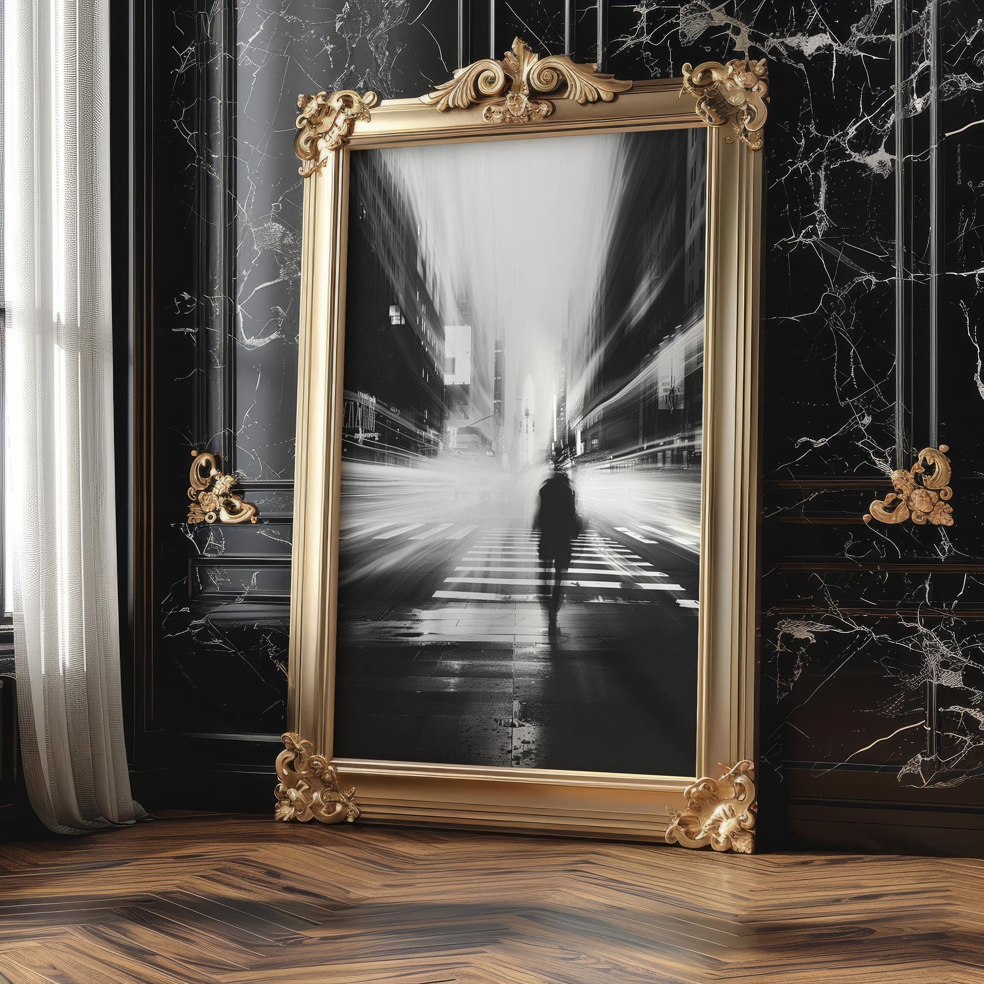 Urban Photography | Black and White Crosswalk Art Print | Urban Minimalist Decor black and white photo print, minimalist monochrome wall art poster for modern interiors, Monohaus