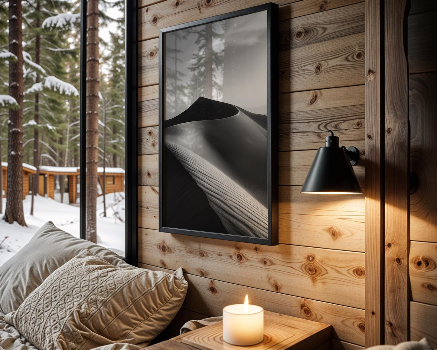 Minimal Wall Art | Desert Dune Photography Print | Minimalist Modern Home Poster wall art print, minimalist black and white poster, modern Scandinavian wall decor, Monohaus