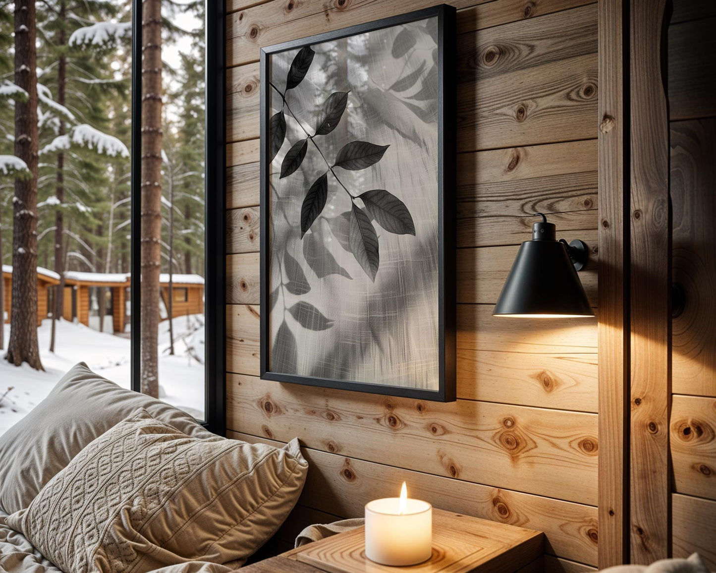 Botanical Photo | Minimal Shadow Leaf Print | Minimal Wall Art Black & White  Home Decor | Abstract Sun Shadow Bathroom Poster abstract wall art print, geometric minimalist poster, modern Scandinavian decor, Monohaus