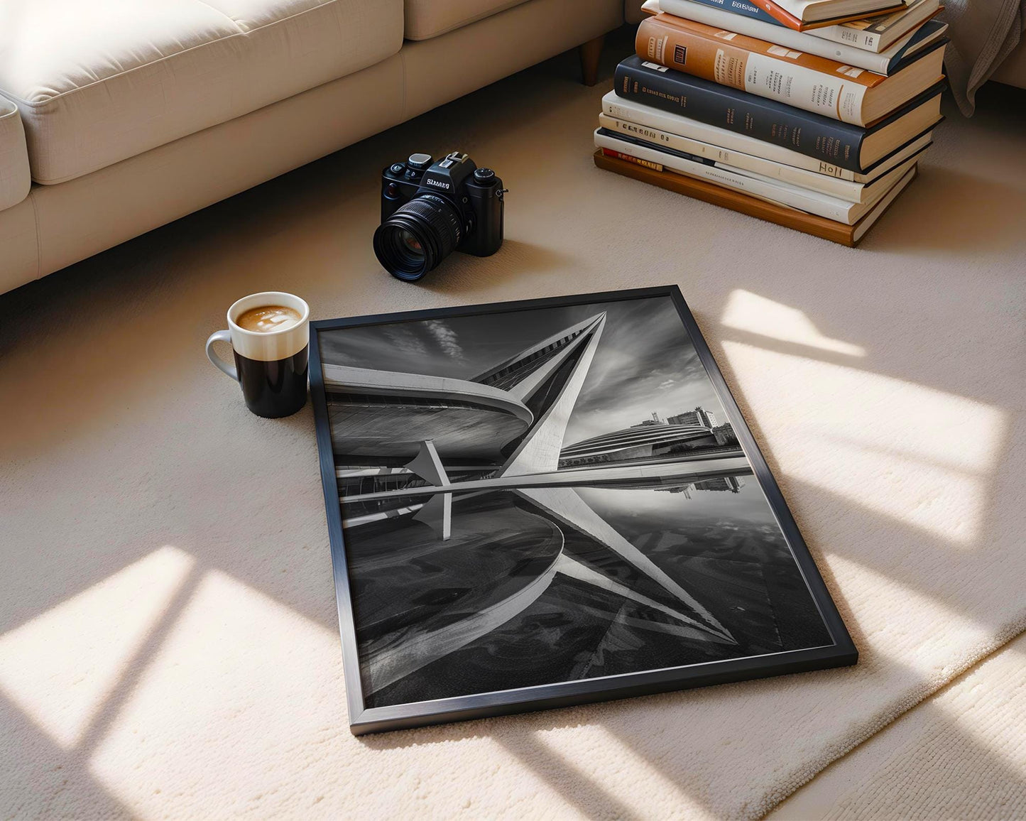 World Landmark | Palau de les Arts Print | Modern Black and White Architecture Photography wall art print, black and white architectural poster, minimalist modern Scandinavian wall decor, Monohaus