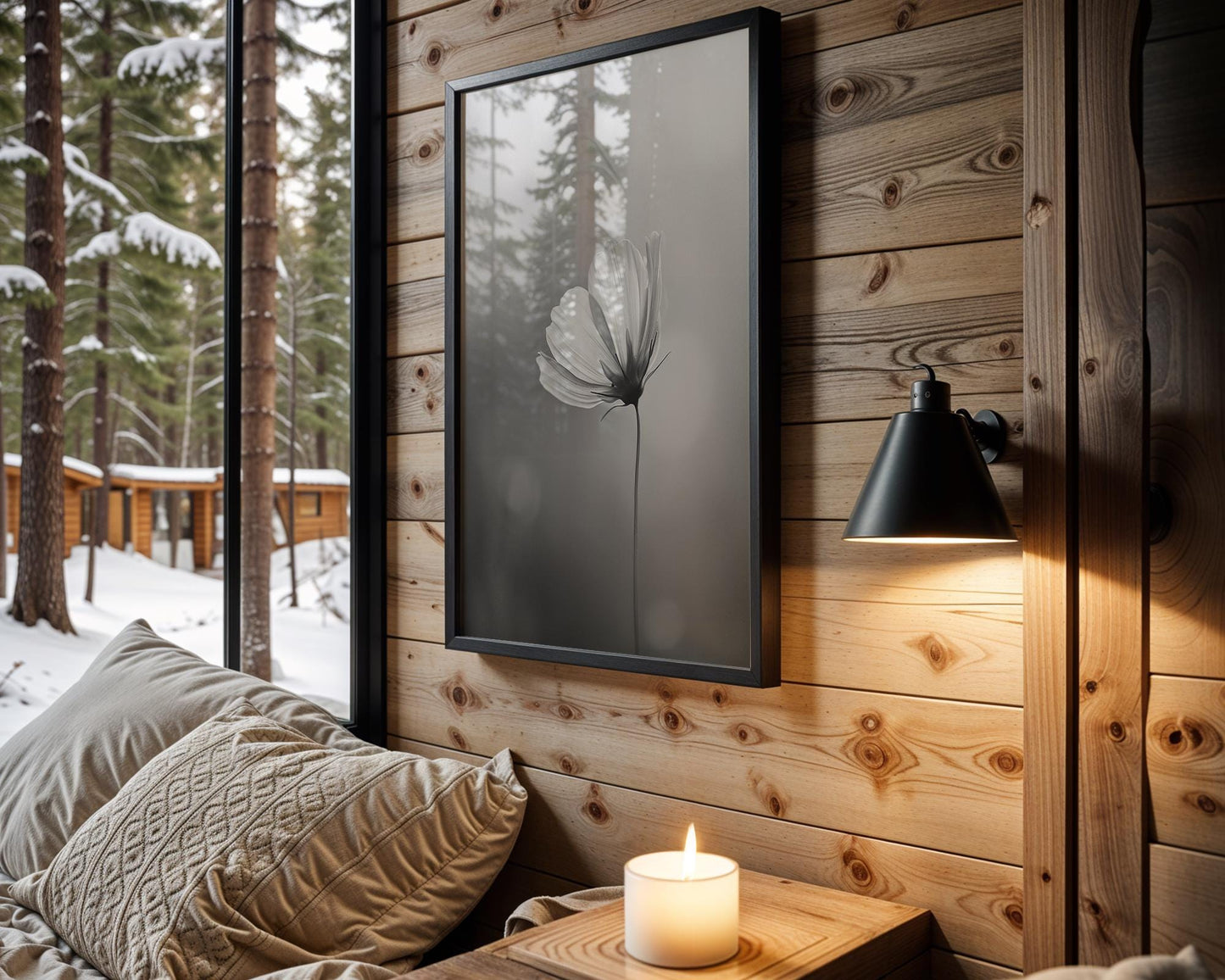 Botanical Photo | Minimalist Flower Art Print | Black and White  Poster wall art print, minimalist black and white poster, modern Scandinavian wall decor, Monohaus