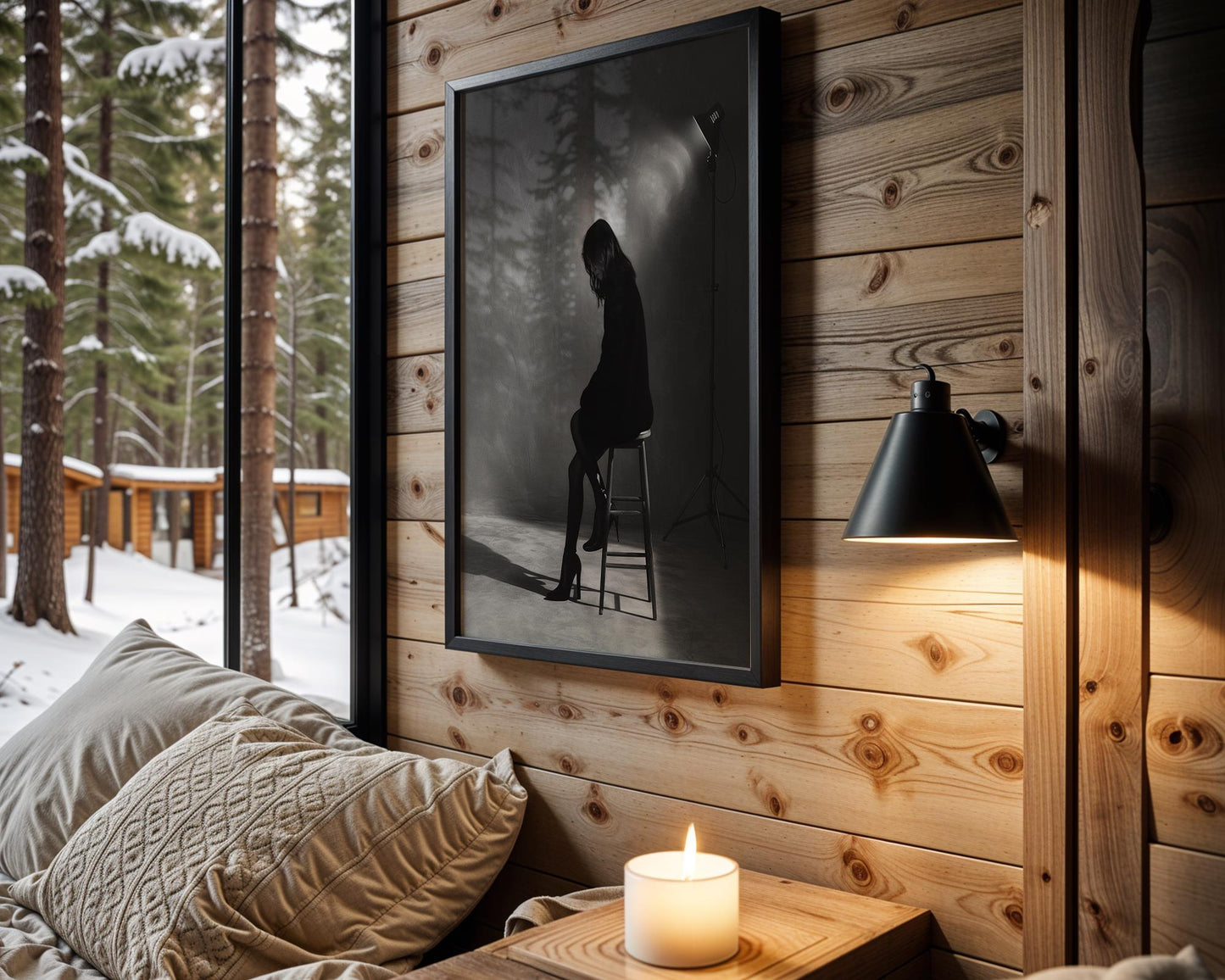 Minimal Wall Art Monochrome Woman Portrait Print | Minimalist Photography, Modern Home Decor wall art print, minimalist black and white poster, modern Scandinavian wall decor, Monohaus