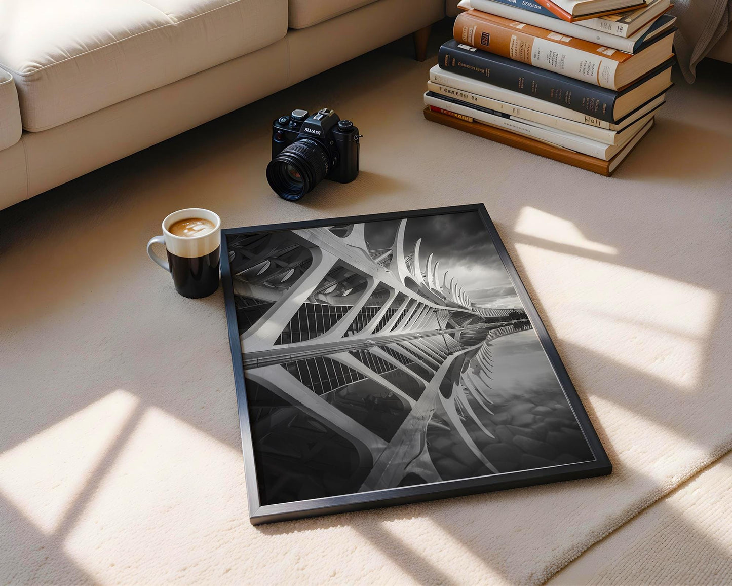 World Landmark | Valencia Architecture Print | Black and White Photography, Modern Minimalist Wall Art wall art print, black and white architectural poster, minimalist modern Scandinavian wall decor, Monohaus