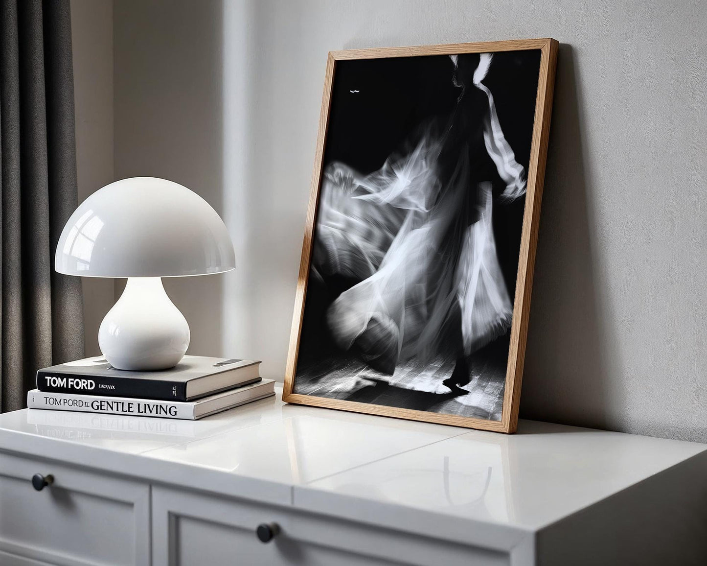 Minimal Wall Art Ethereal Dancer | Black and White Abstract Photography abstract wall art print, geometric minimalist poster, modern Scandinavian decor, Monohaus