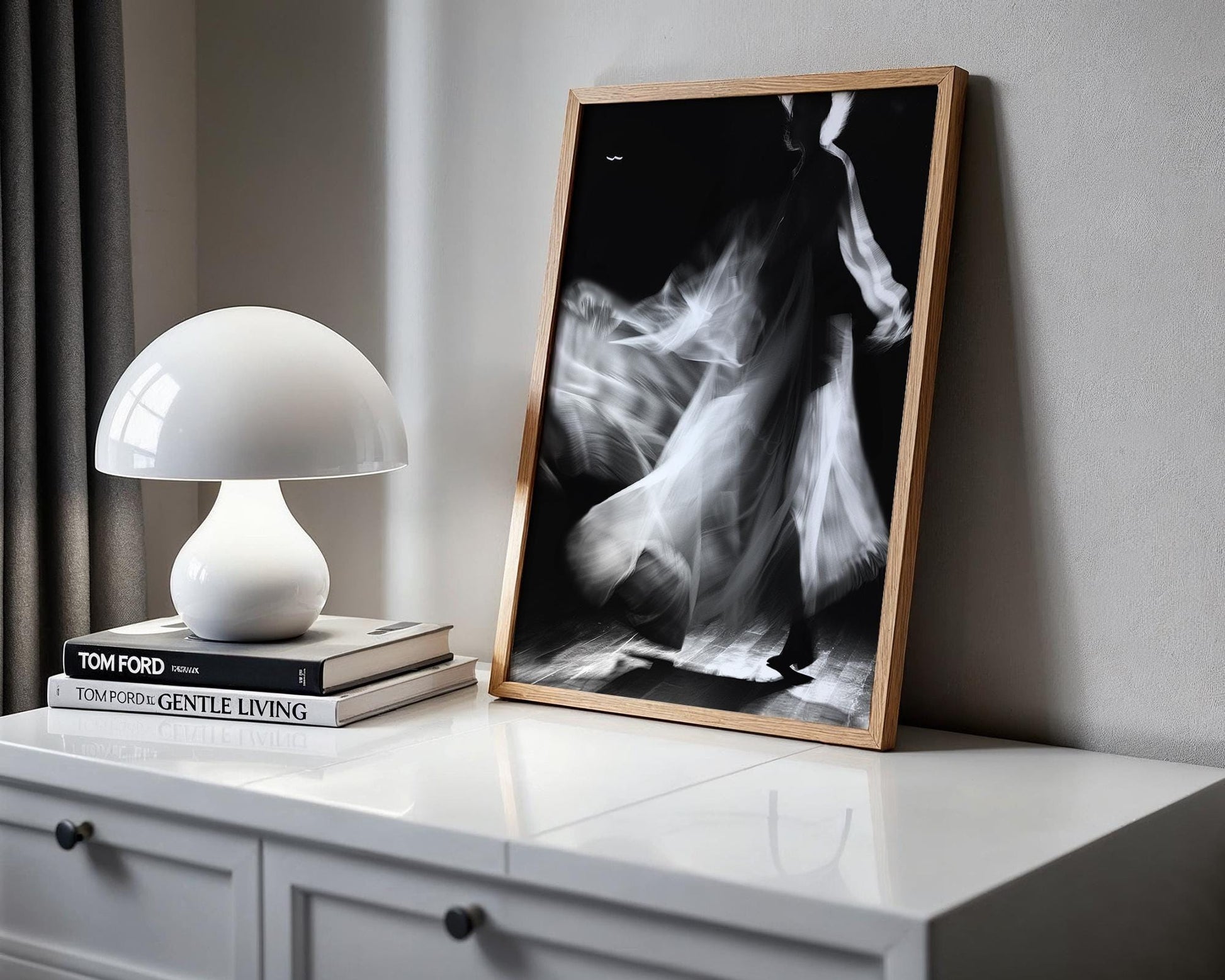 Minimal Wall Art Ethereal Dancer | Black and White Abstract Photography abstract wall art print, geometric minimalist poster, modern Scandinavian decor, Monohaus