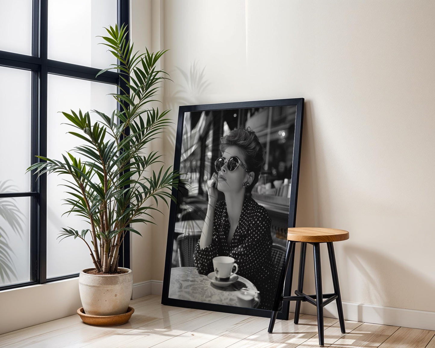 Minimal Wall Art | Retro Paris Fashion Print |  Glamour Photography wall art print, minimalist black and white poster, modern Scandinavian wall decor, Monohaus