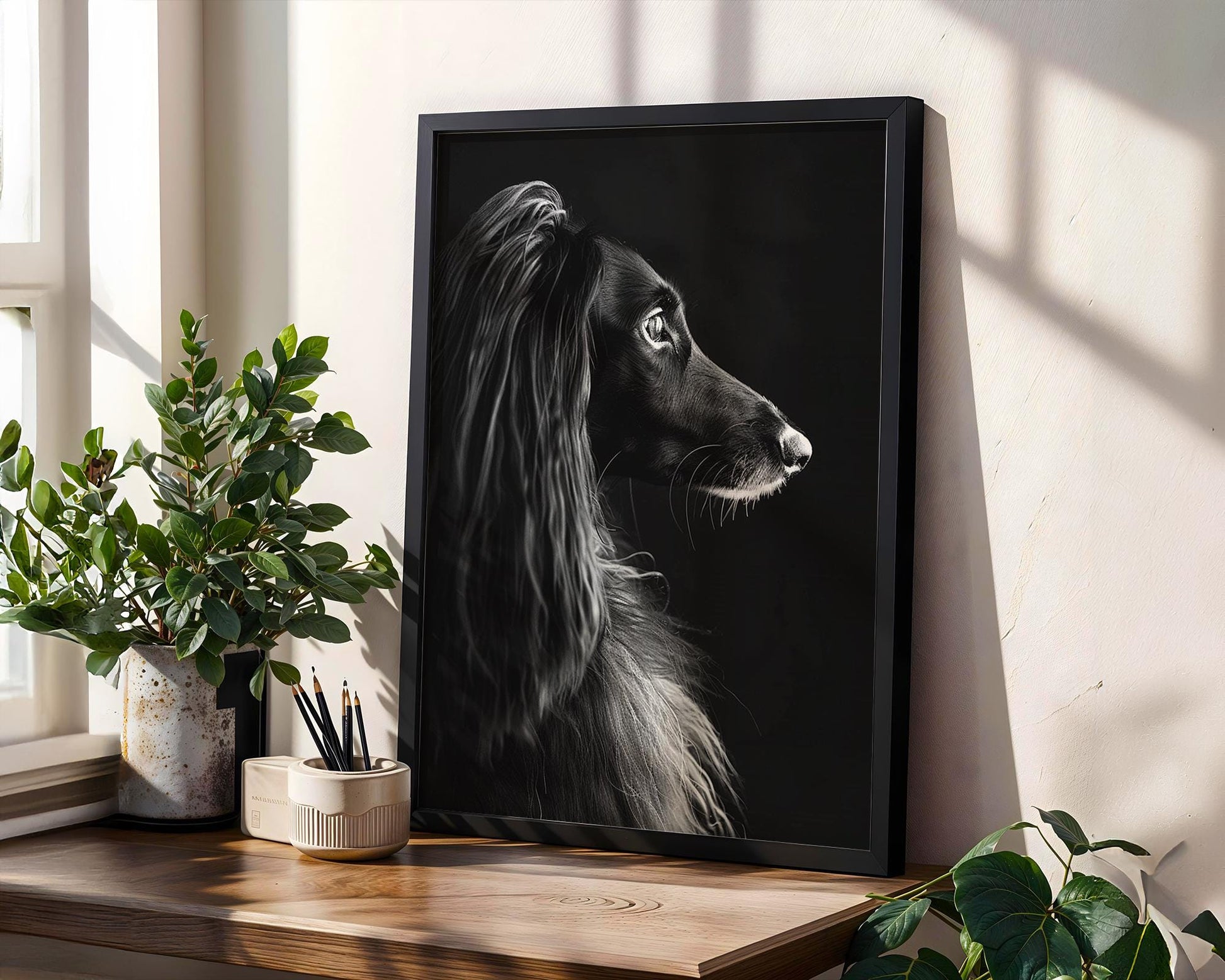Dog Photography Afghan Hound Print | Fine Art , Minimalist Decor wall art print, minimalist black and white poster, modern Scandinavian wall decor, Monohaus