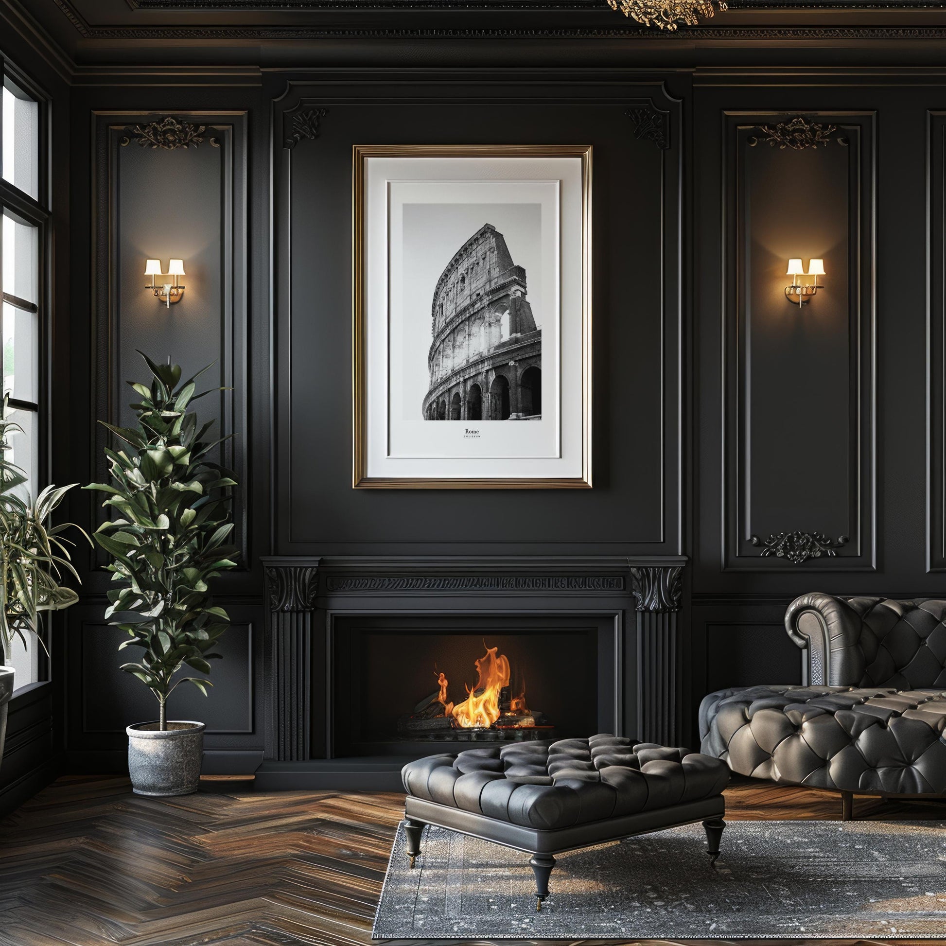 World Landmark | Rome Colosseum Print | Black and White Photography, Italian Architecture wall art print, black and white architectural poster, minimalist modern Scandinavian wall decor, Monohaus