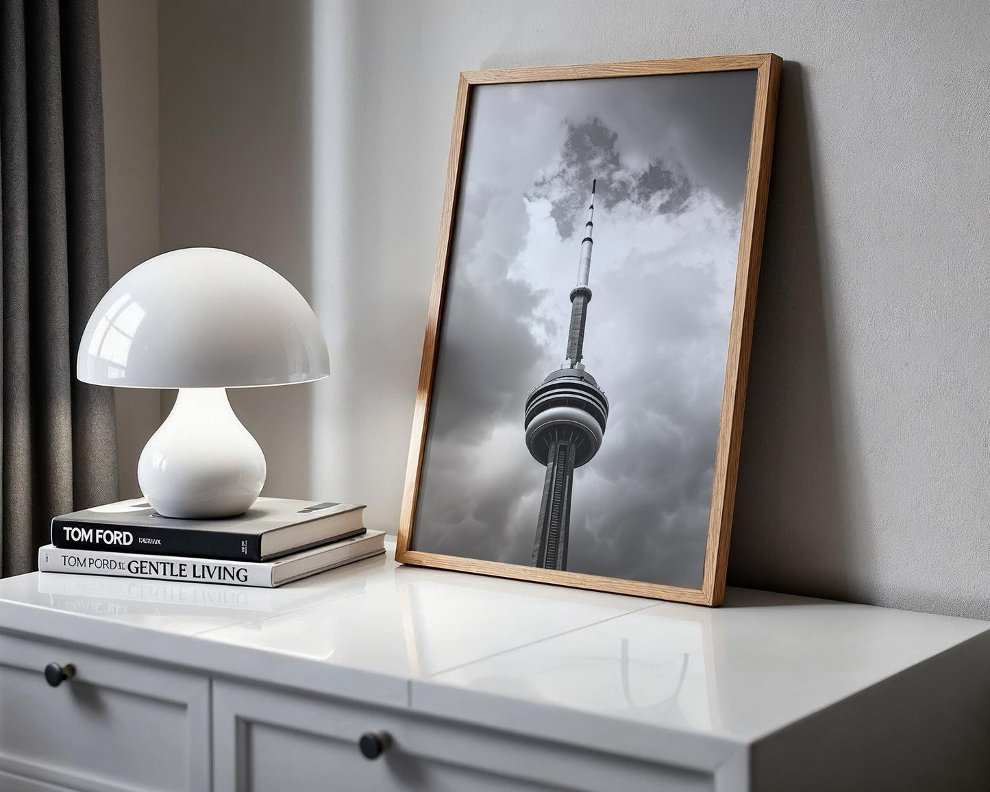 World Landmark | CN Tower Print | Toronto Black and White Photography, Minimalist Wall Art wall art print, black and white architectural poster, minimalist modern Scandinavian wall decor, Monohaus
