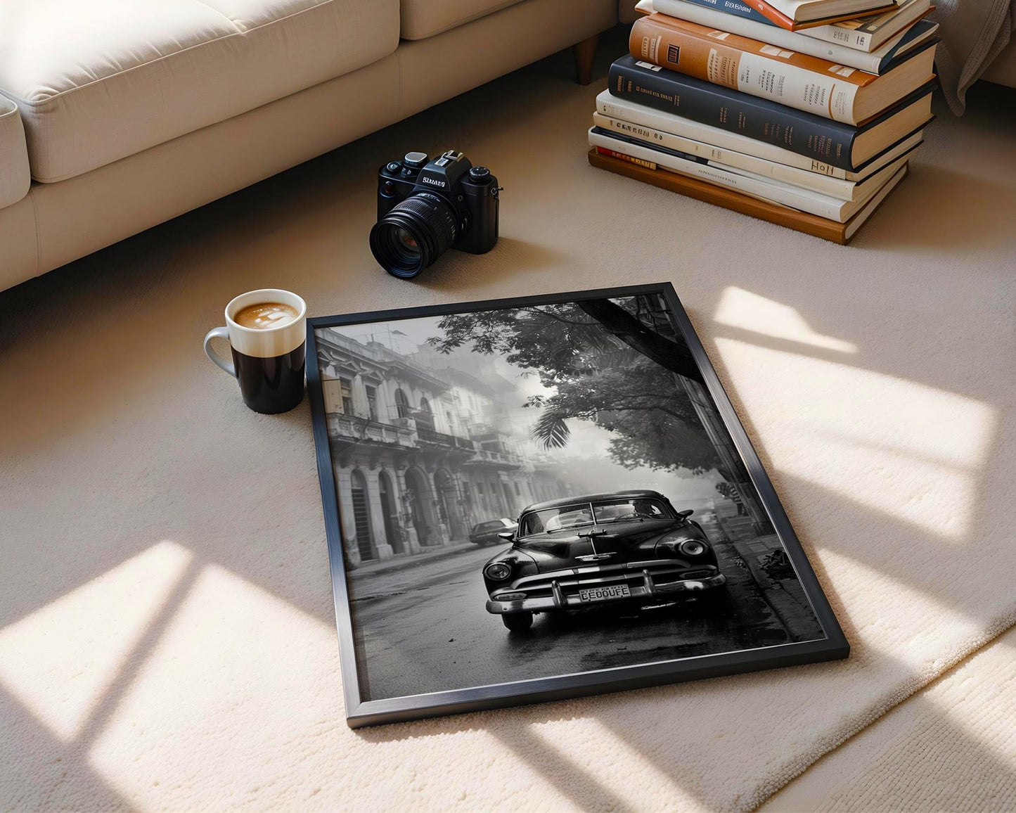 World Landmark | Havana Cuba Street Photography Print | Vintage Car Wall Art