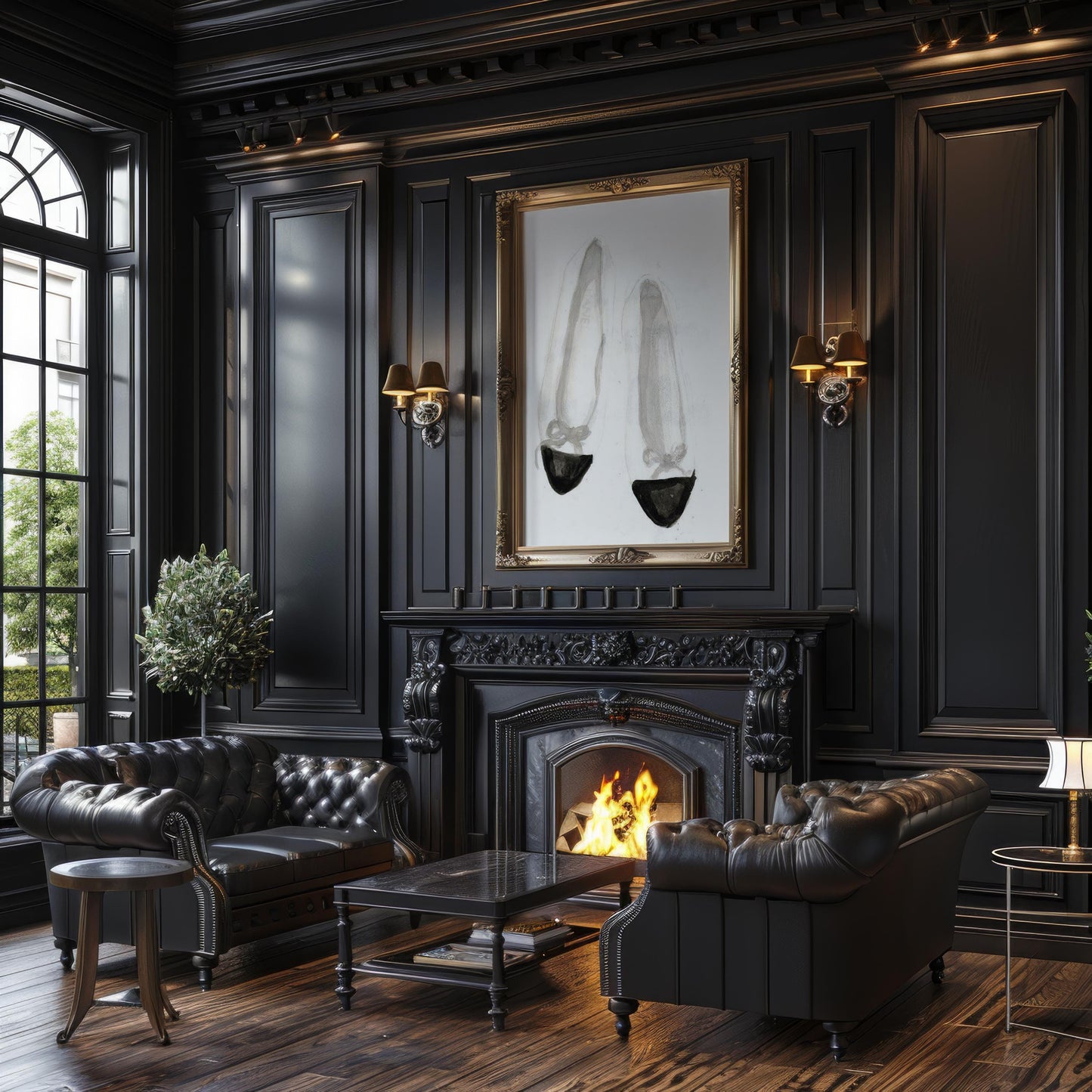 Designer Wall Art | Ballet Flats Watercolor Art Print | Minimalist Shoe Poster wall art print, minimalist black and white poster, modern Scandinavian wall decor, Monohaus