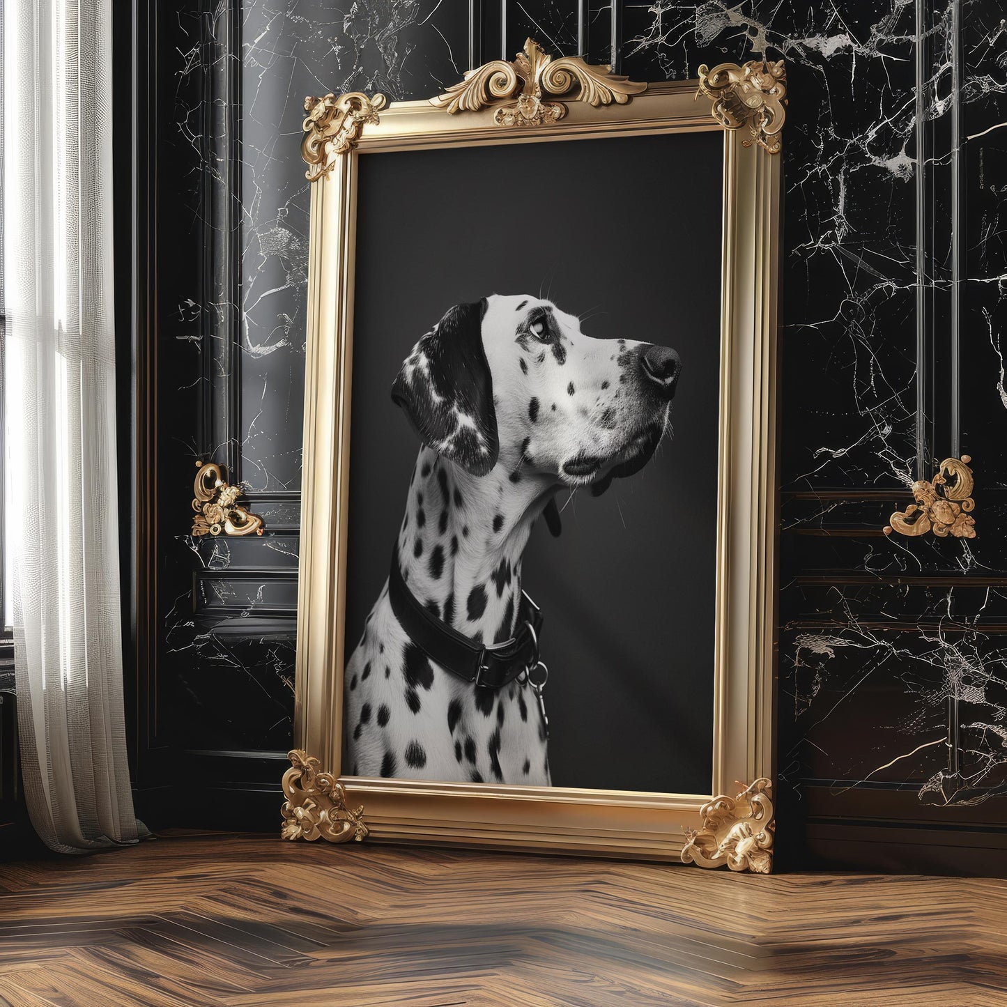 Dog Photography Dalmatian | Black and White Animal Poster | Modern Pet Print wall art print, minimalist black and white poster, modern Scandinavian wall decor, Monohaus