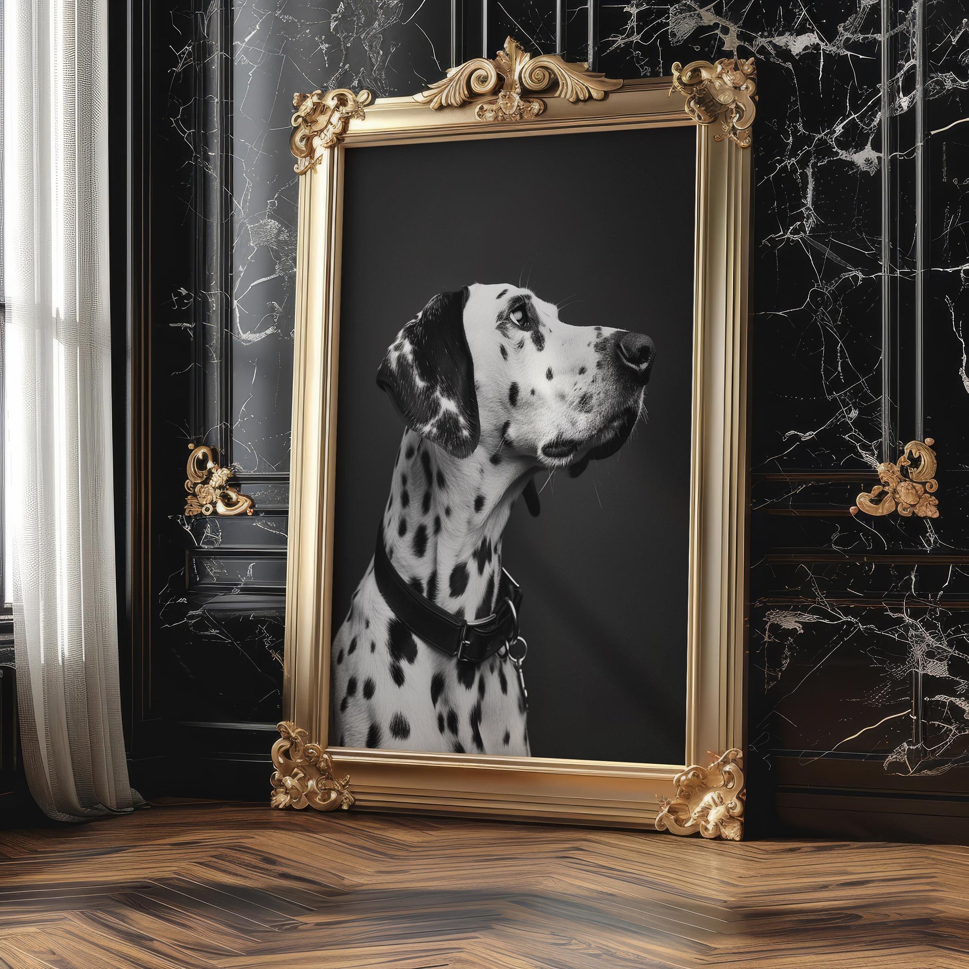Dog Photography Dalmatian | Black and White Animal Poster | Modern Pet Print wall art print, minimalist black and white poster, modern Scandinavian wall decor, Monohaus