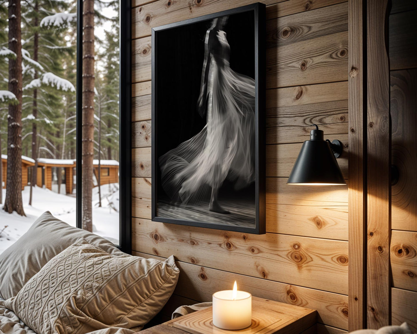 Minimal Wall Art Grace in Motion | Black and White Dance Photography wall art print, minimalist black and white poster, modern Scandinavian wall decor, Monohaus