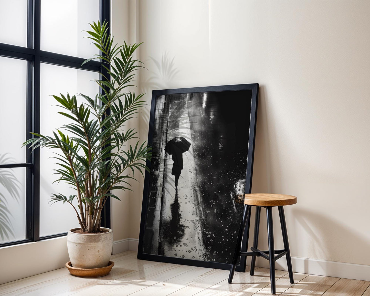 Urban Photography | City Umbrella Print | Minimalist Black and White Wall Art wall art print, black and white architectural poster, minimalist modern Scandinavian wall decor, Monohaus