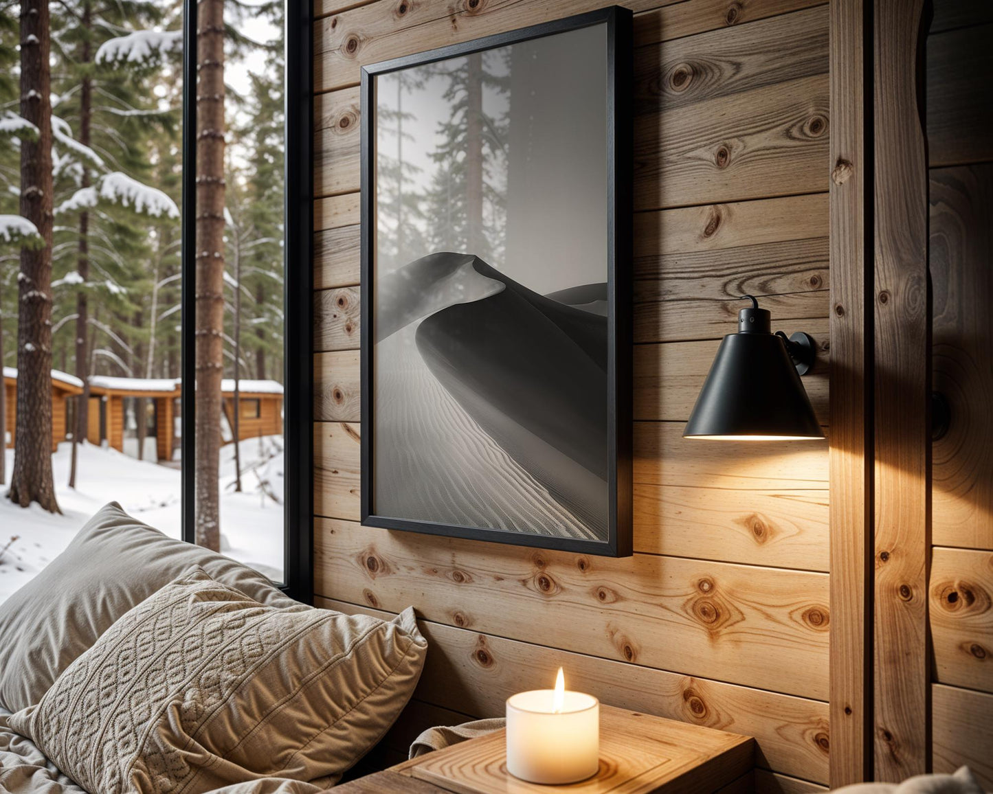 Botanical Photo | Desert Dunes Fine Art Print | Minimalist Landscape Photography wall art print, minimalist black and white poster, modern Scandinavian wall decor, Monohaus