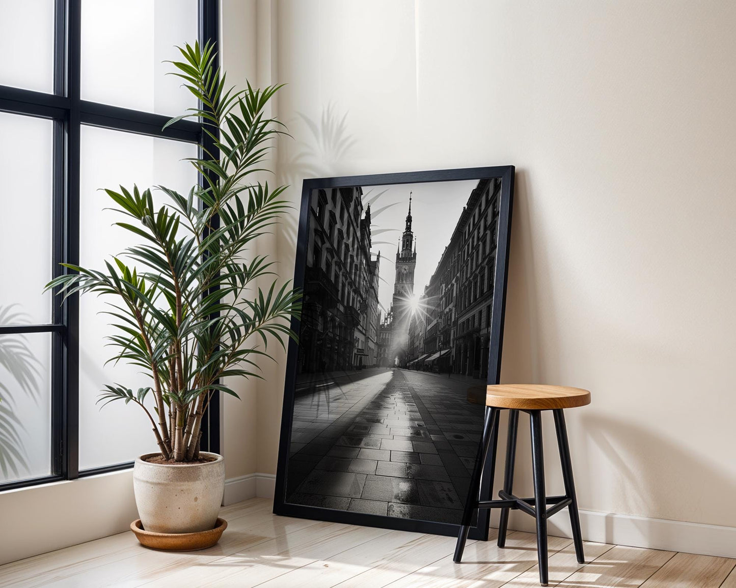 World Landmark | Munich City Tower Print | Black and White Architecture Photography