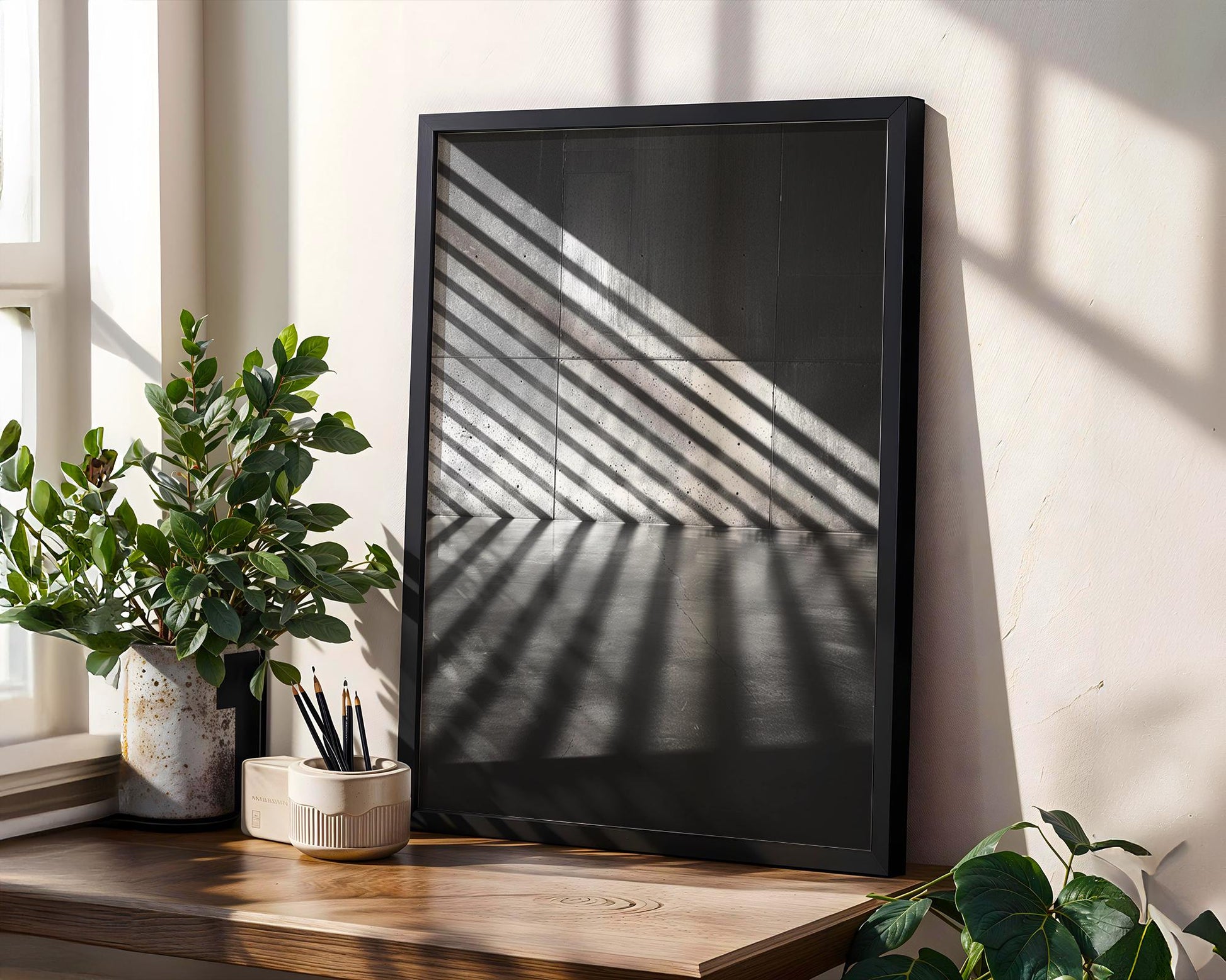 Urban Photography | Shadow Print Black and White | Abstract Window Light abstract wall art print, geometric minimalist poster, modern Scandinavian decor, Monohaus