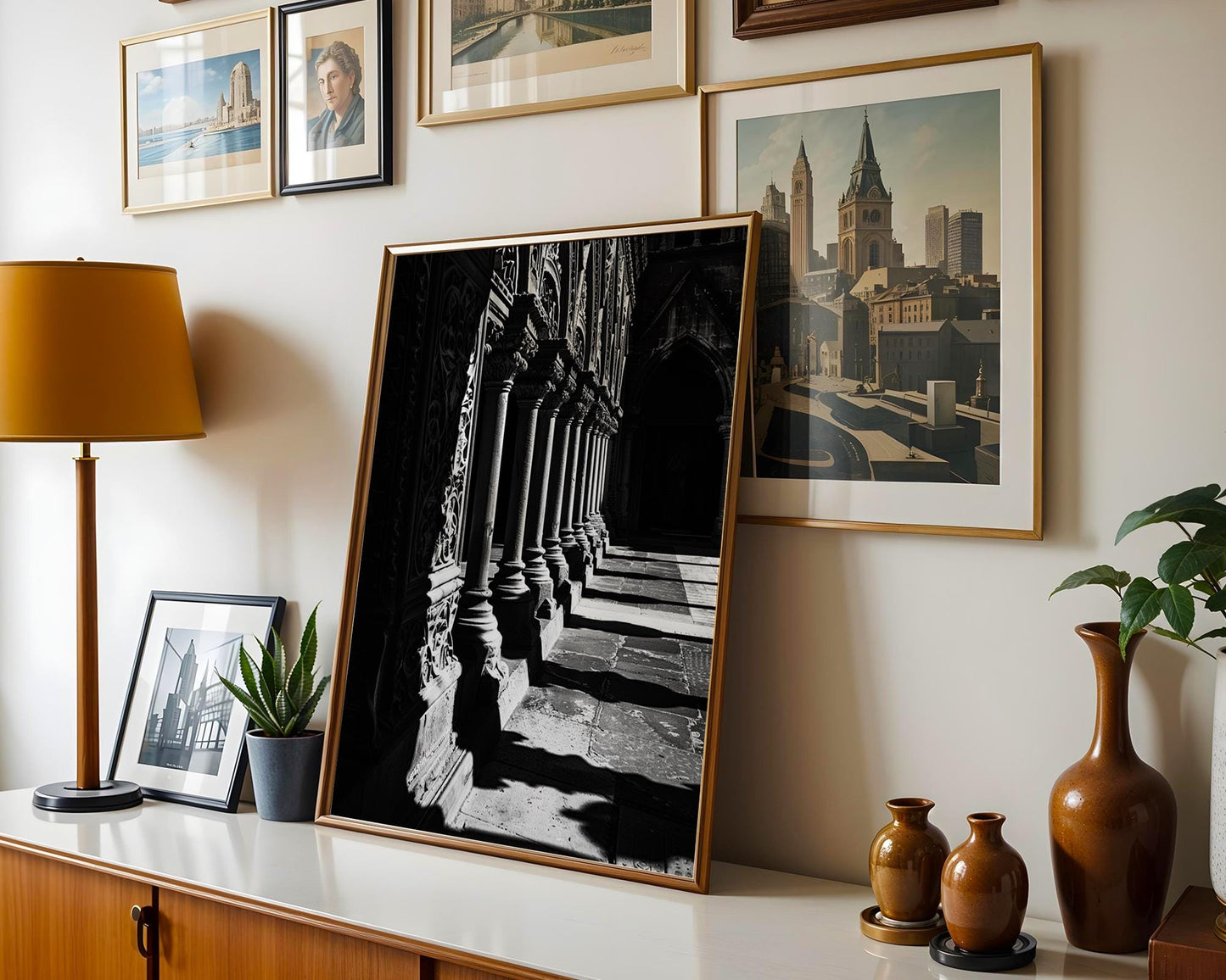 World Landmark | York Minster Arches Print | Gothic Cathedral Photography, Monochrome Wall Art