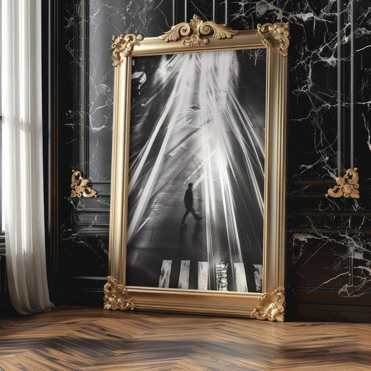 Urban Photography | Black and White Crosswalk Art Print | Urban Minimalist Decor black and white photo print, minimalist monochrome wall art poster for modern interiors, Monohaus