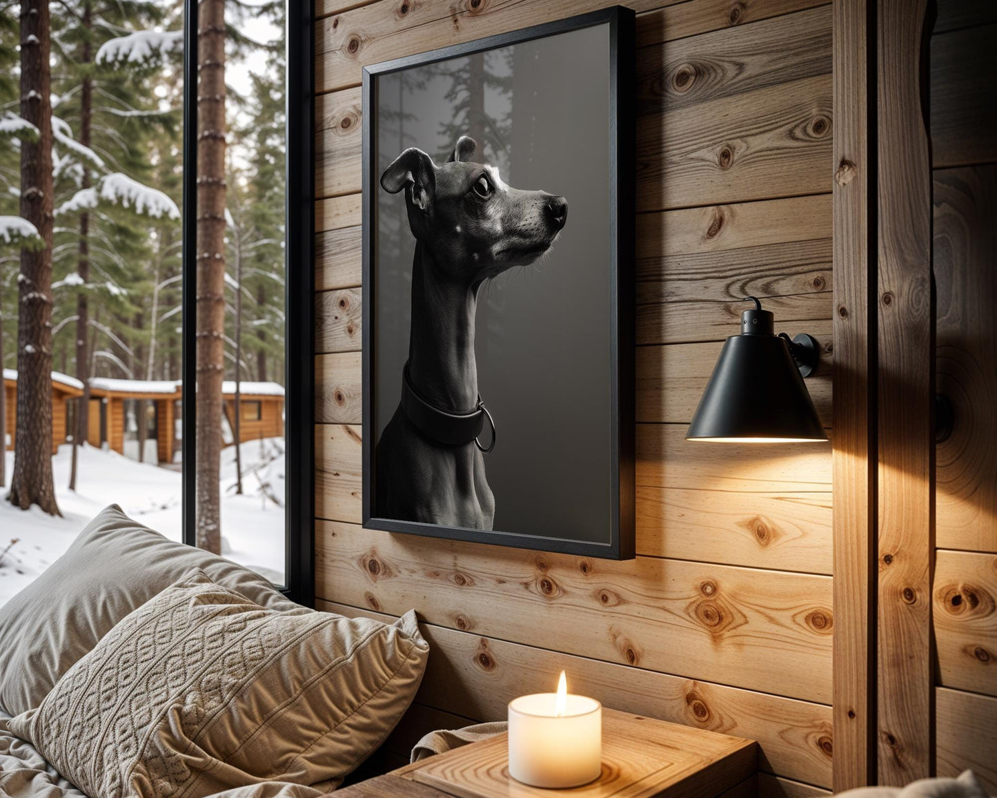 Dog Photography Greyhound Art Print | Minimalist , Scandinavian Decor wall art print, minimalist black and white poster, modern Scandinavian wall decor, Monohaus