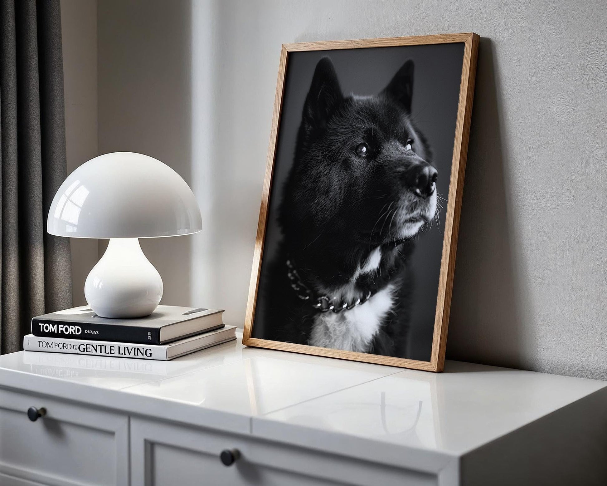 Dog Photography Black & White Pet Print | Minimal Modern Poster wall art print, minimalist black and white poster, modern Scandinavian wall decor, Monohaus