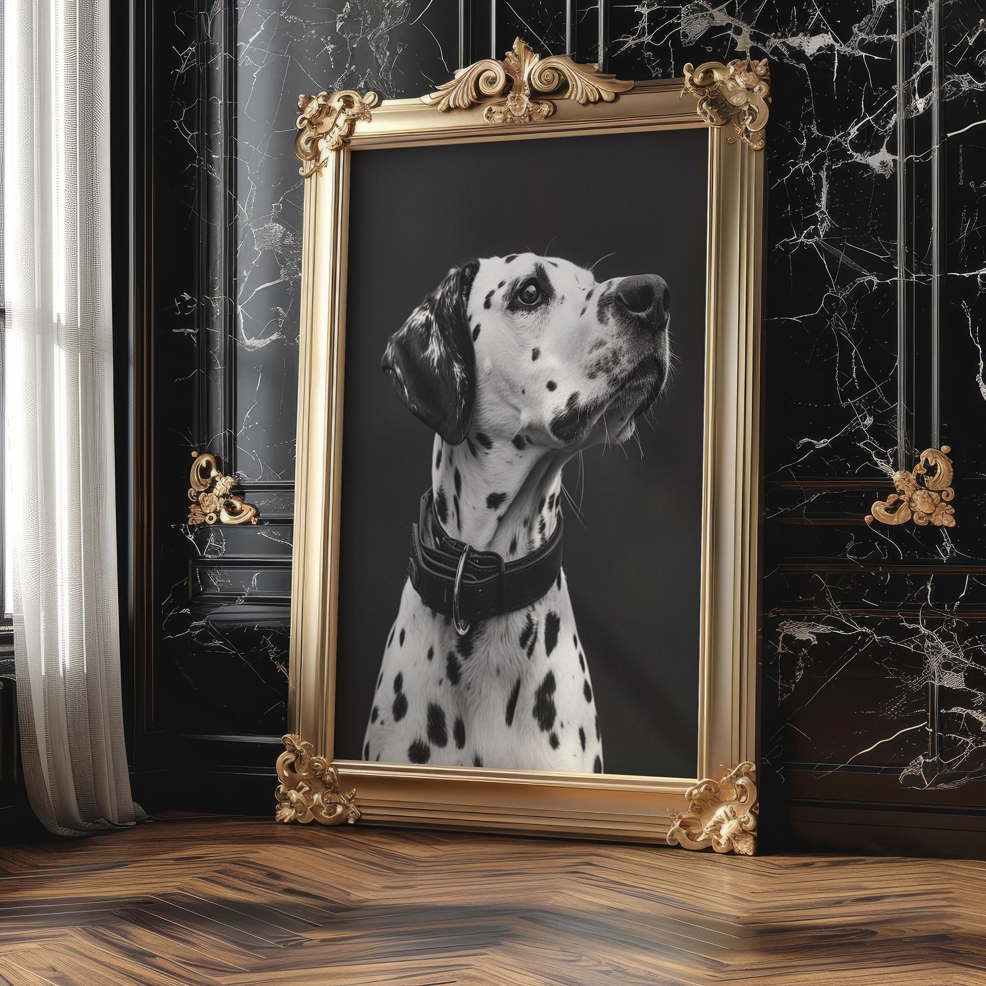 Dog Photography Dalmatian | Black and White Animal Poster | Modern Pet Print wall art print, minimalist black and white poster, modern Scandinavian wall decor, Monohaus