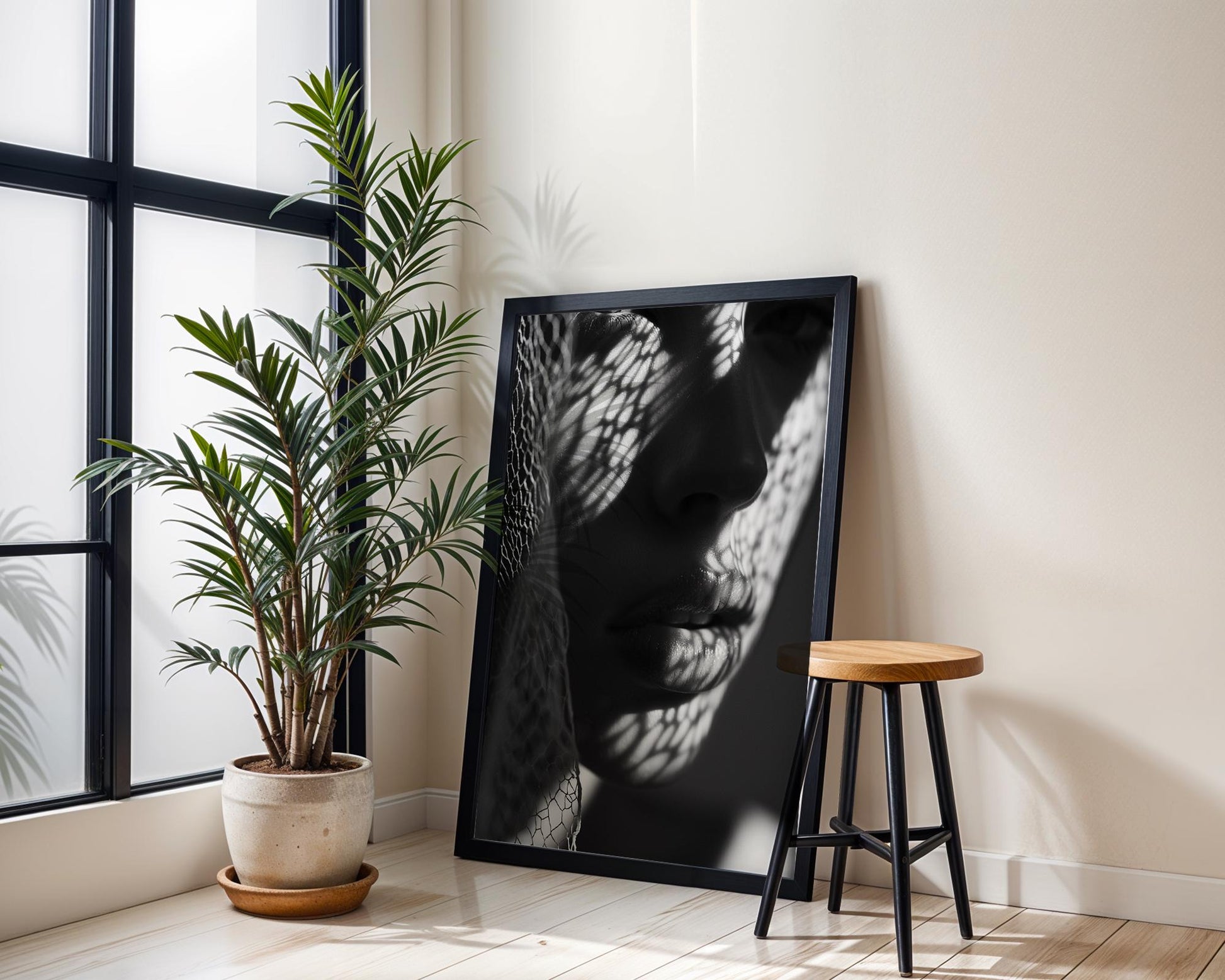 Minimal Wall Art | Retro Paris Fashion Print |  Monochrome Photography wall art print, minimalist black and white poster, modern Scandinavian wall decor, Monohaus