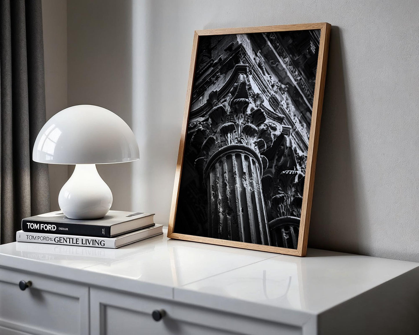 World Landmark | Seville Cathedral Column Print | Black & White Architecture Photography