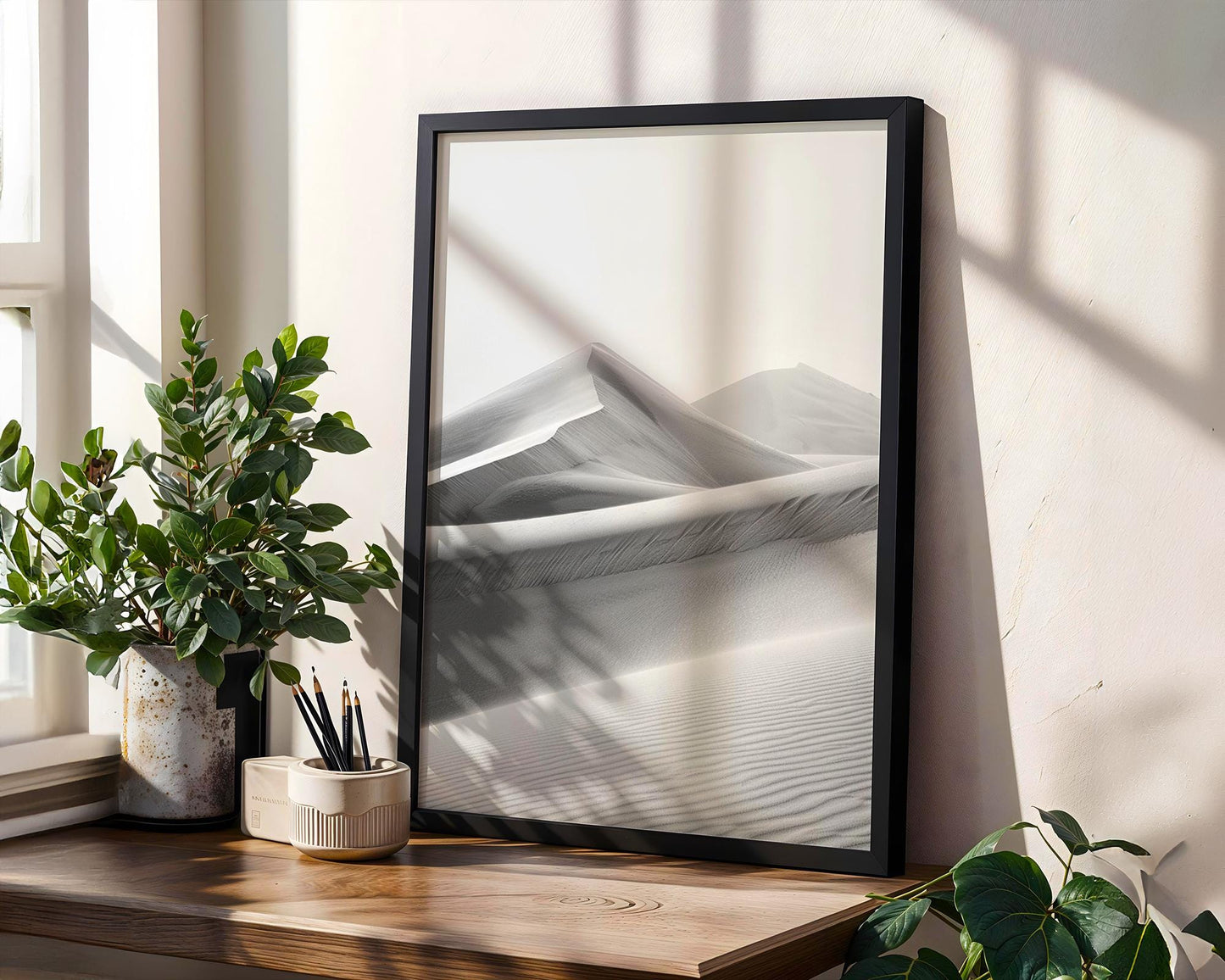 Botanical Photo | Sand Dune Landscape Print | Minimalist Black and White Fine Art wall art print, minimalist black and white poster, modern Scandinavian wall decor, Monohaus