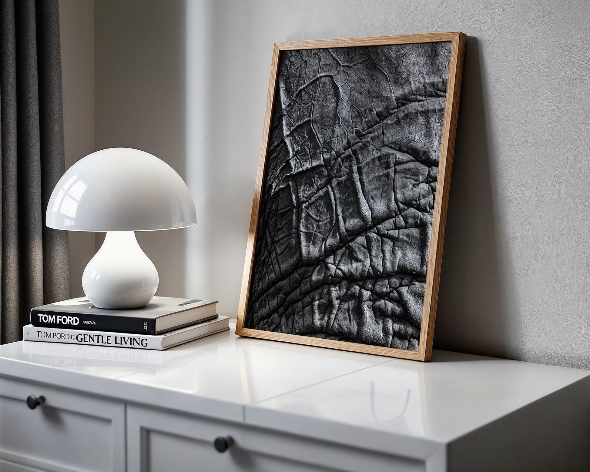 Wildlife Poster | Elephant Skin Print | Black & White Safari Photography wall art print, minimalist black and white poster, modern Scandinavian wall decor, Monohaus