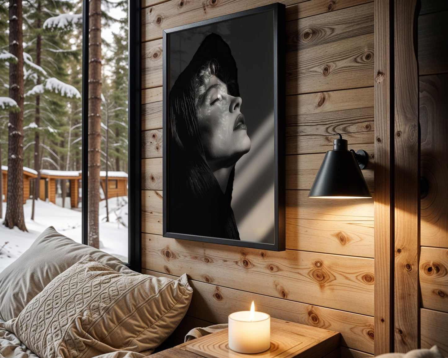 Minimal Wall Art Woman Portrait Print | Elegant Black and White Photography, Modern Minimalist Art wall art print, minimalist black and white poster, modern Scandinavian wall decor, Monohaus