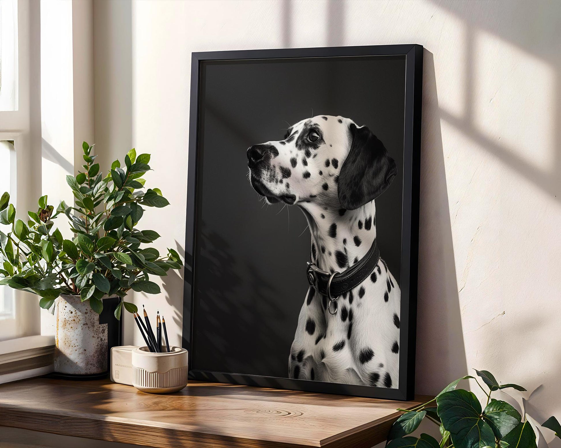 Dog Photography Dalmatian | Black and White Animal Poster | Modern Pet Print wall art print, minimalist black and white poster, modern Scandinavian wall decor, Monohaus