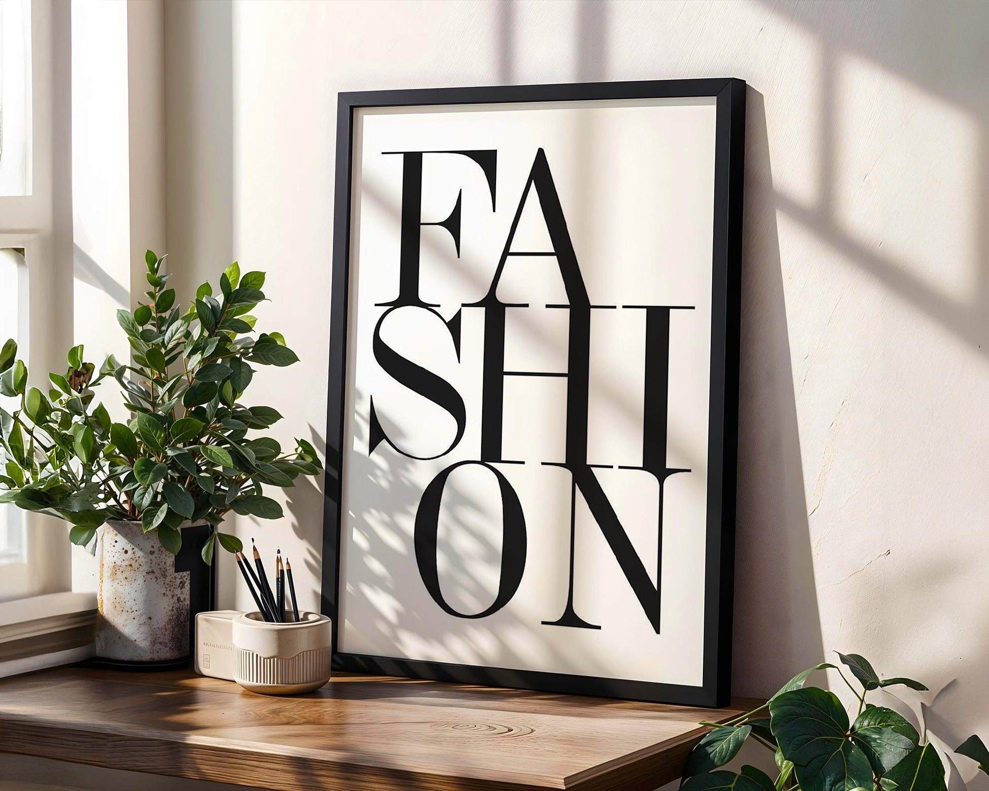 Designer Wall Art | Fashion Typography Print | Modern Black and White Home Decor typography wall art print, minimalist black and white type poster, modern graphic design decor, Monohaus