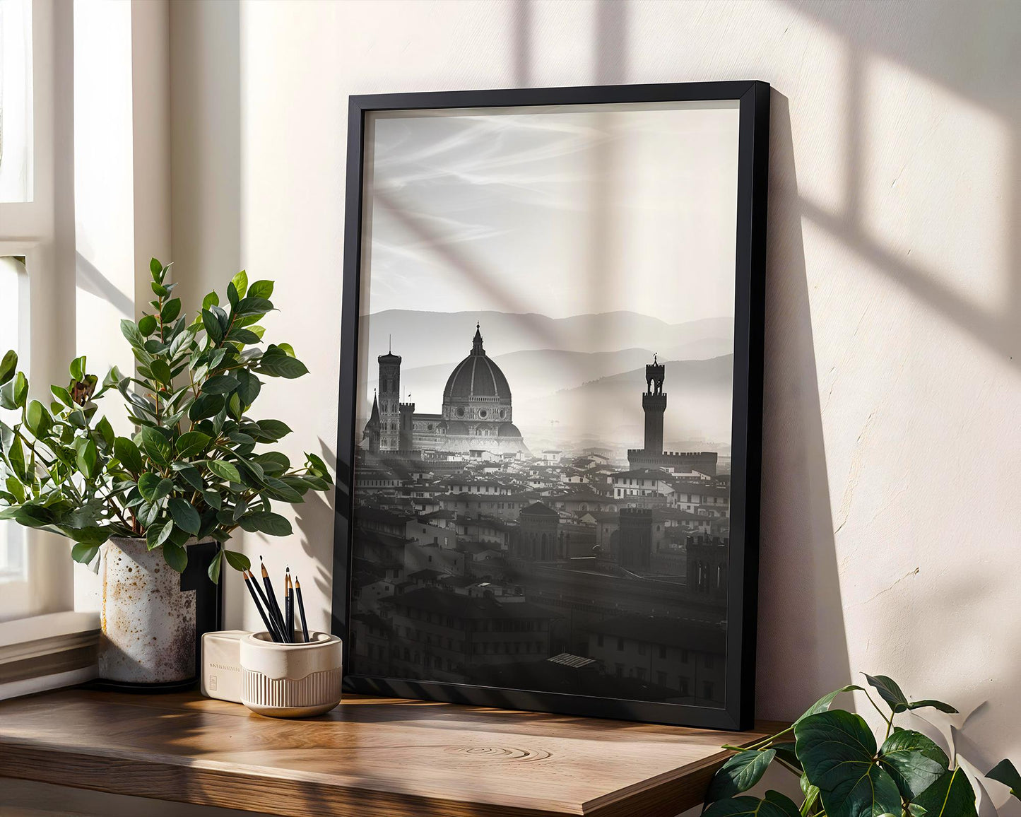 World Landmark | Florence Duomo Black and White Print | Italian Architecture Photography wall art print, black and white architectural poster, minimalist modern Scandinavian wall decor, Monohaus