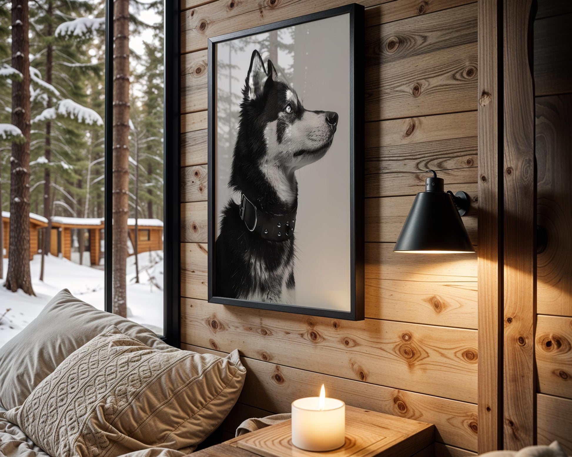 Dog Photography Husky Art Print | Black and White Pet Portrait, Modern Wall Decor wall art print, minimalist black and white poster, modern Scandinavian wall decor, Monohaus