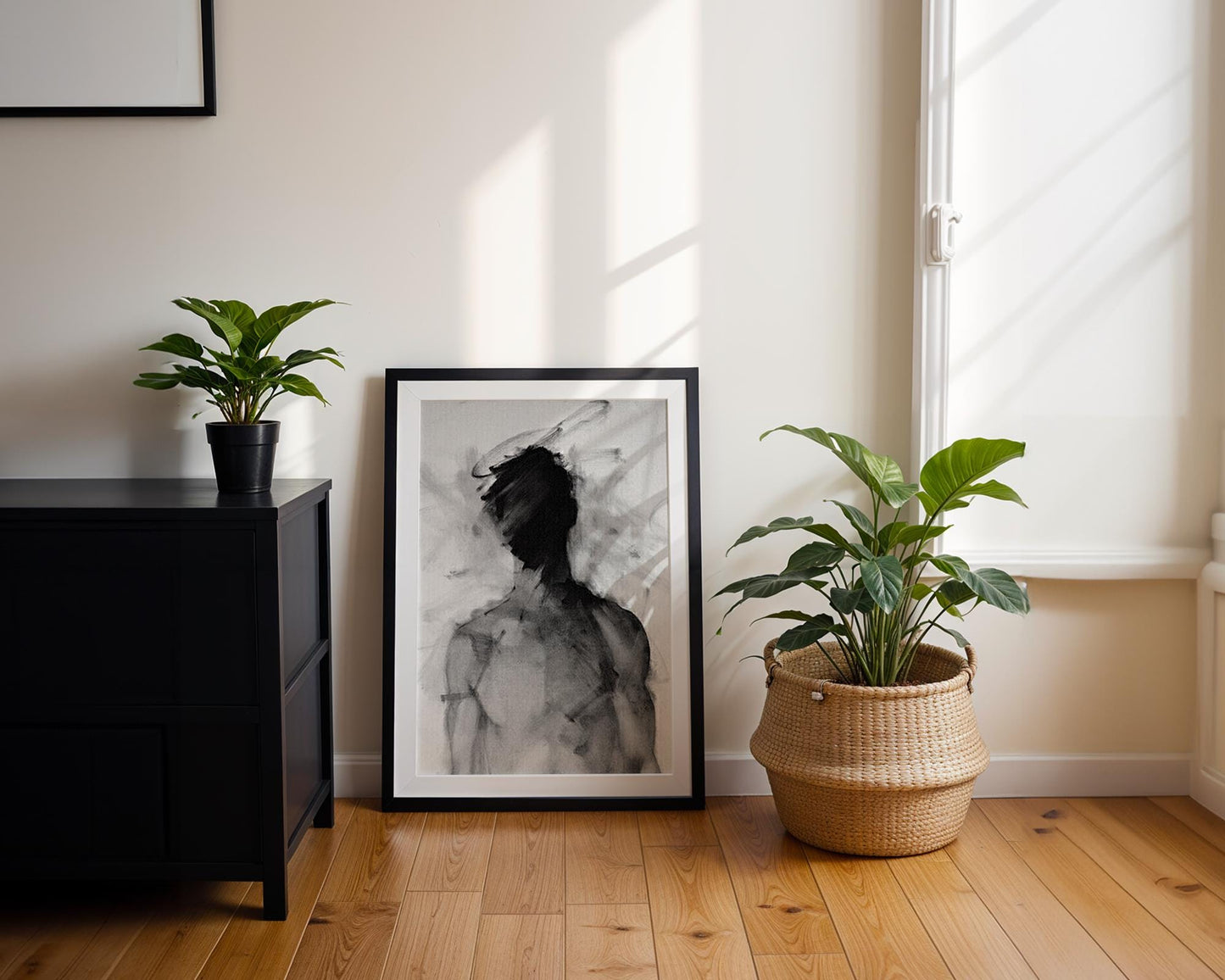 Minimal Wall Art Abstract Figure Print | Minimalist Black and White Poster abstract wall art print, geometric minimalist poster, modern Scandinavian decor, Monohaus