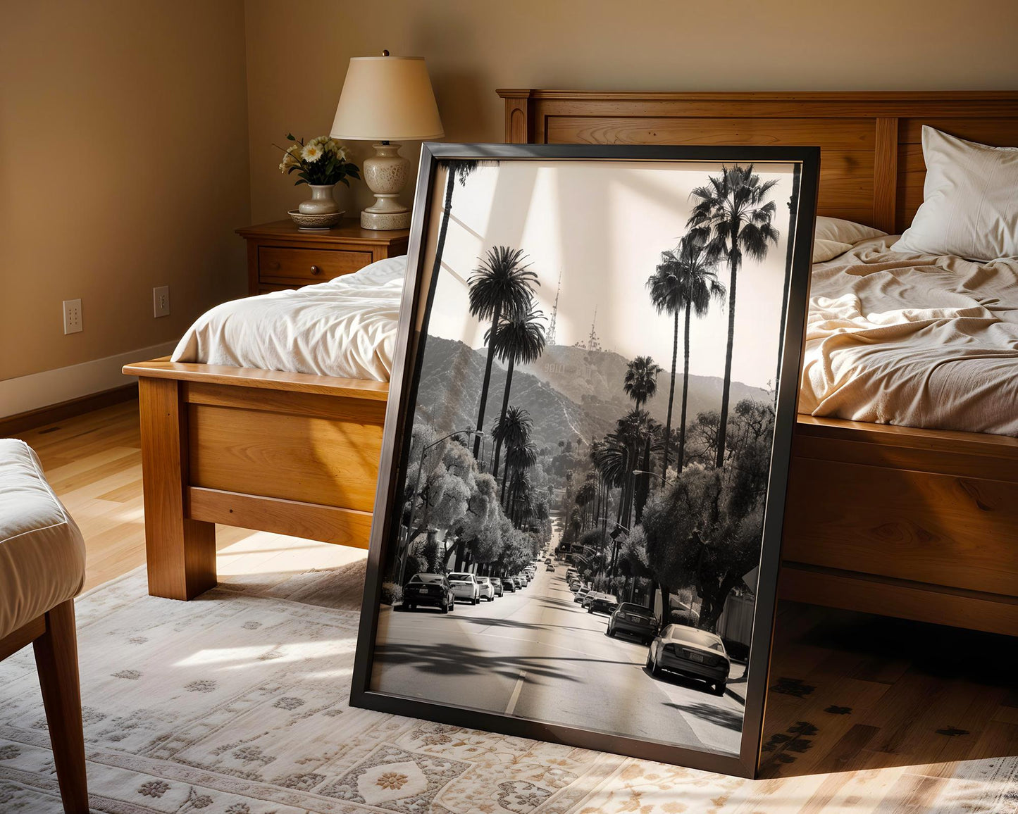 World Landmark | Los Angeles Photography Print | Hollywood Hills, Palm Trees