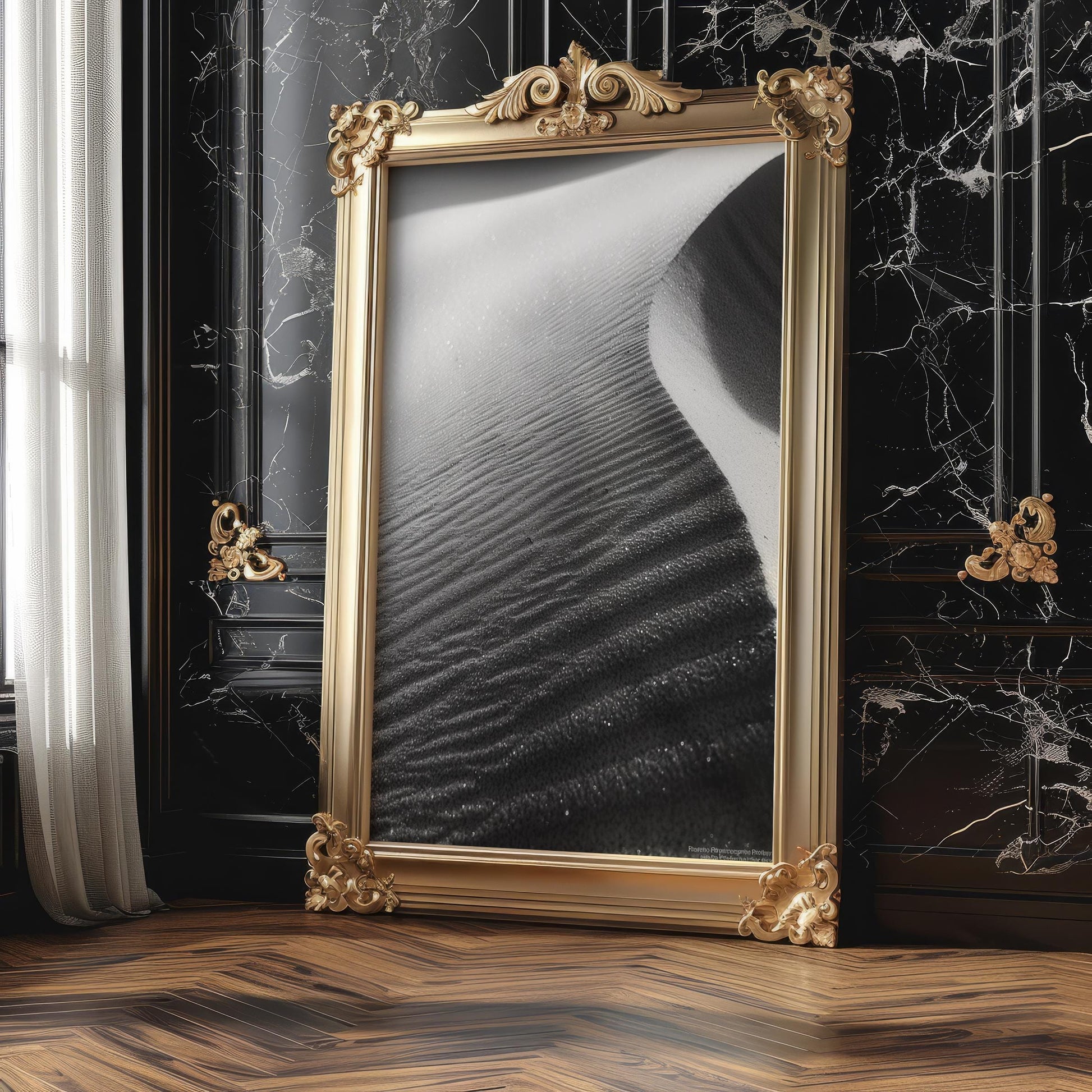 Botanical Photo | Minimalist Sand Dunes Print | Black and White Nature Photography wall art print, minimalist black and white poster, modern Scandinavian wall decor, Monohaus