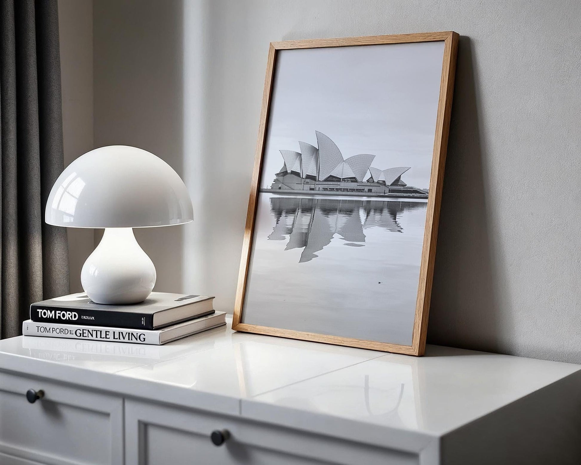 World Landmark | Sydney Opera House Print | Black and White Minimalist Architecture wall art print, black and white architectural poster, minimalist modern Scandinavian wall decor, Monohaus