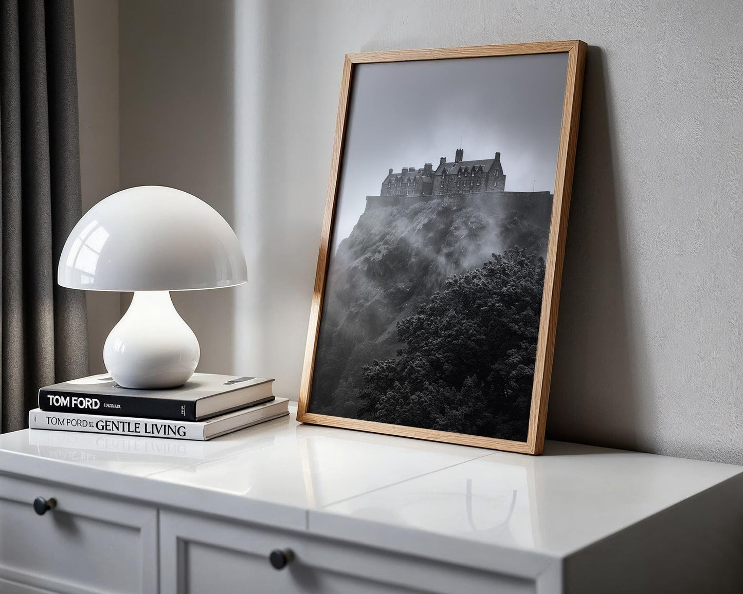 World Landmark | Edinburgh Castle Print | Moody Scotland Photography, Historic Travel Decor