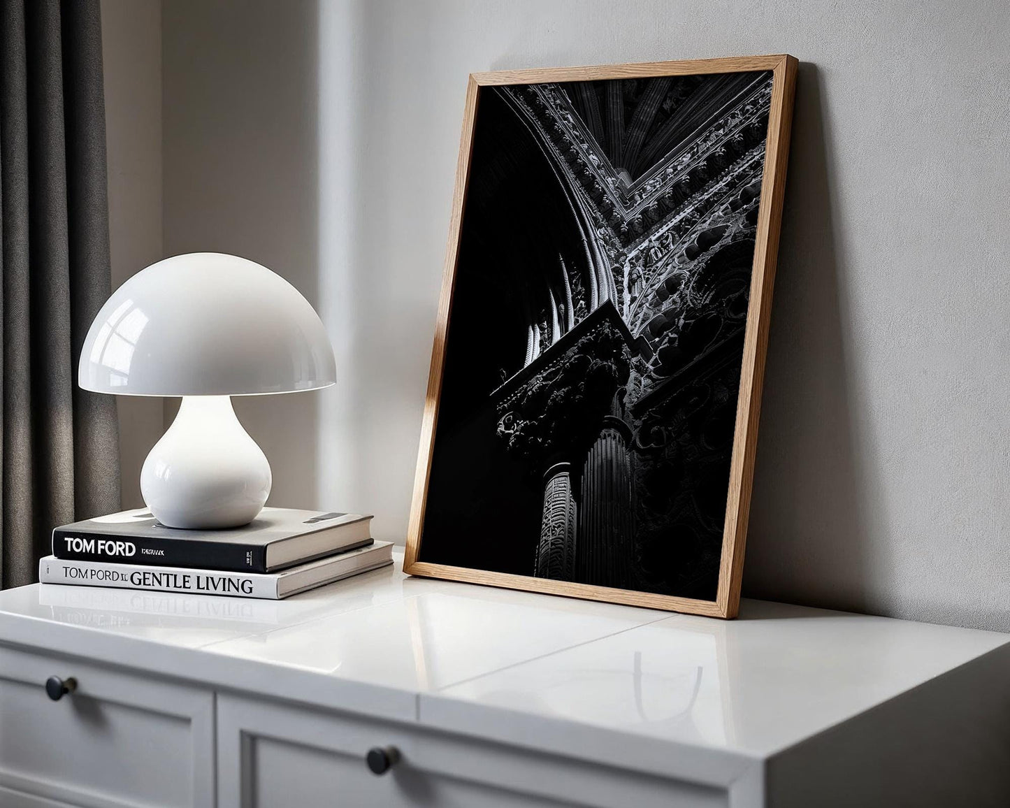 World Landmark | Seville Cathedral Black & White Gothic Architecture Print