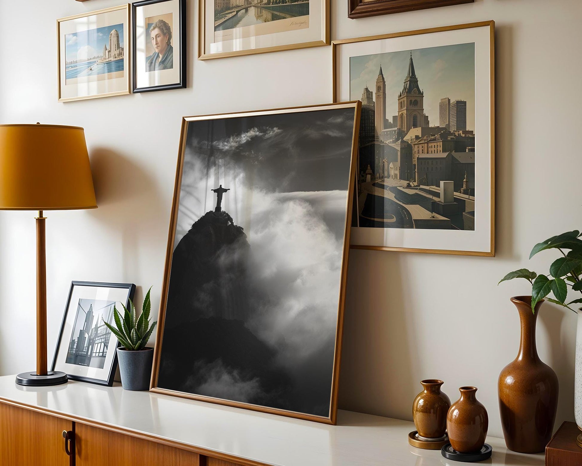 World Landmark | Christ the Redeemer Print | Black and White Rio Photography wall art print, minimalist black and white poster, modern Scandinavian wall decor, Monohaus