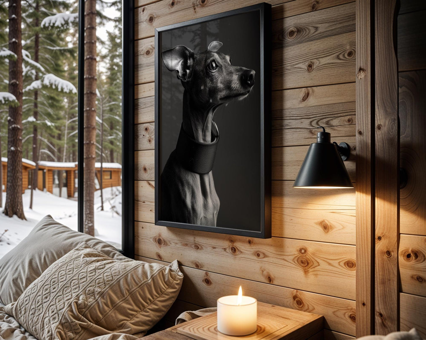 Dog Photography Italian Greyhound Portrait | Minimalist Black and White Fine Art Print wall art print, minimalist black and white poster, modern Scandinavian wall decor, Monohaus